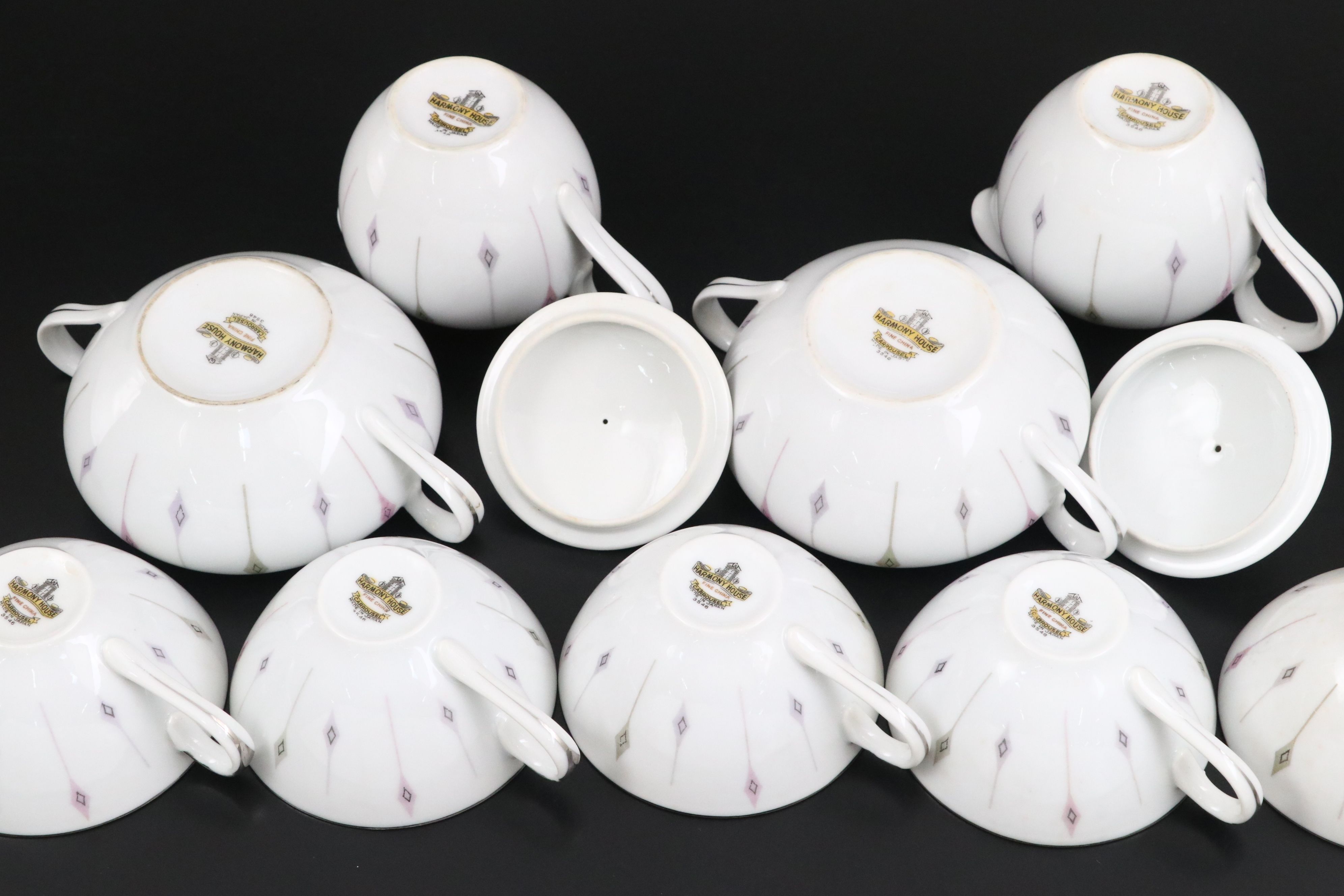 Harmony House Porcelain "Carrousel" Dinnerware and Serving Pieces