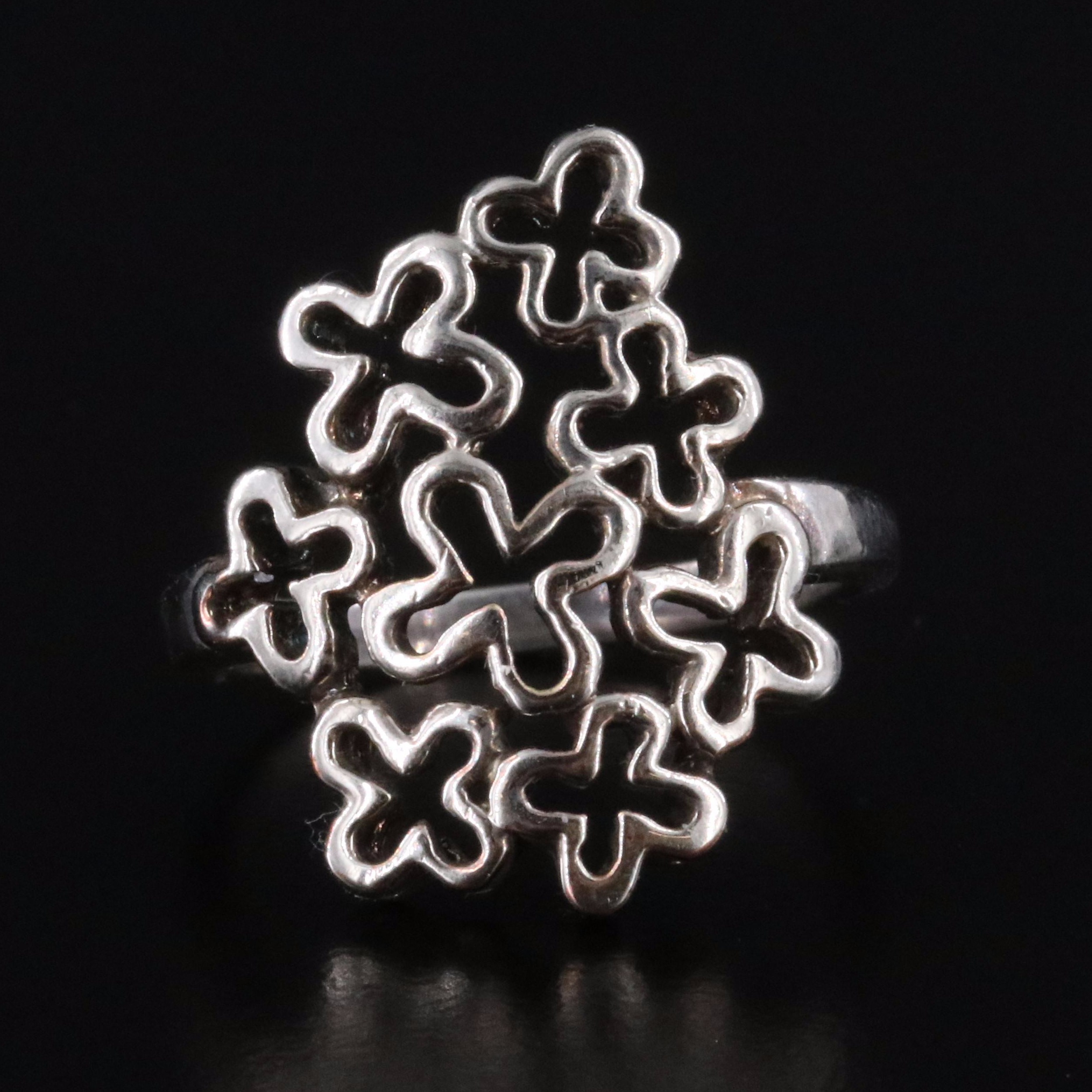 Sterling Flower Cluster