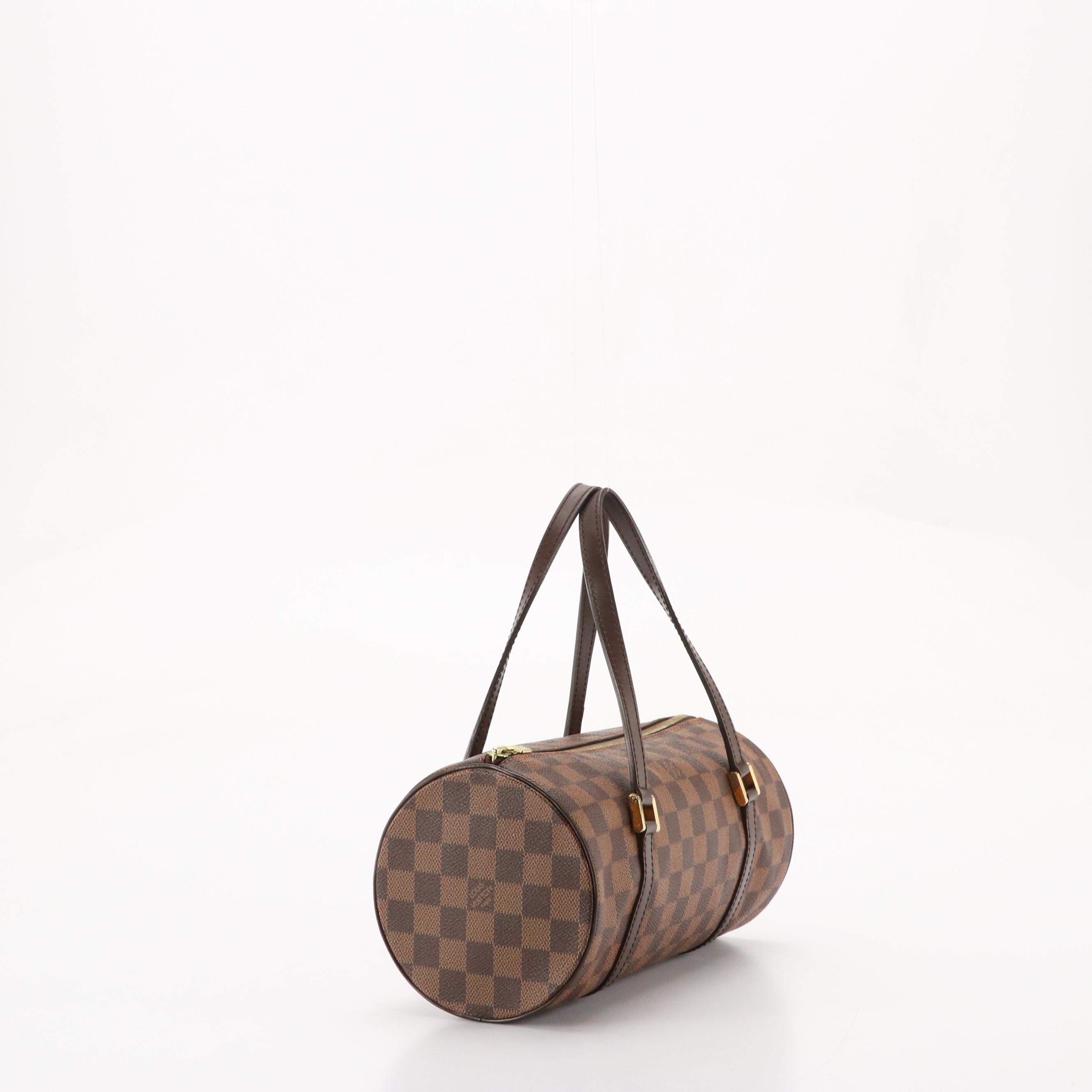 Louis Vuitton Papillon 26 Bag in Damier Ebene Canvas and Leather Trim