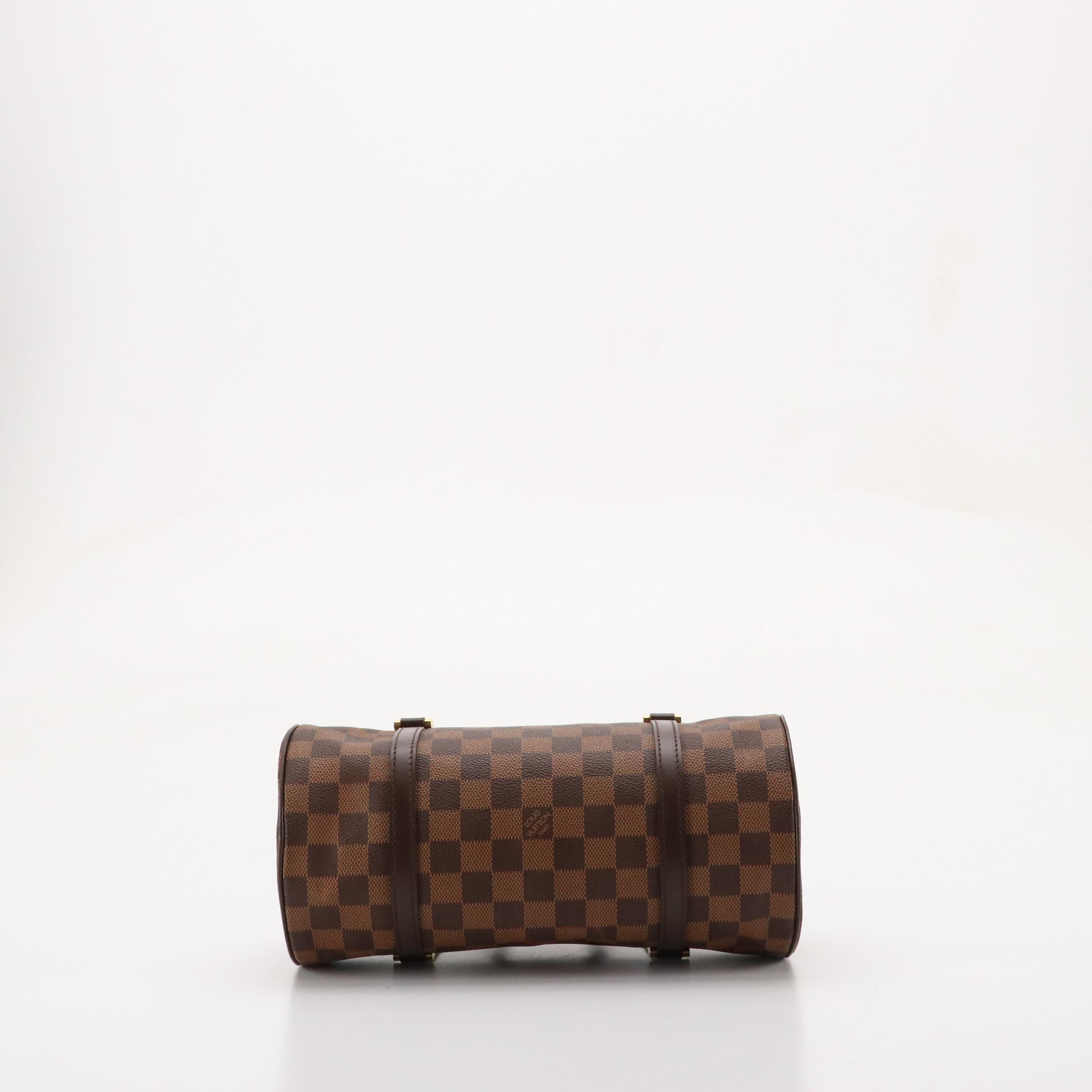 Louis Vuitton Papillon 26 Bag in Damier Ebene Canvas and Leather Trim
