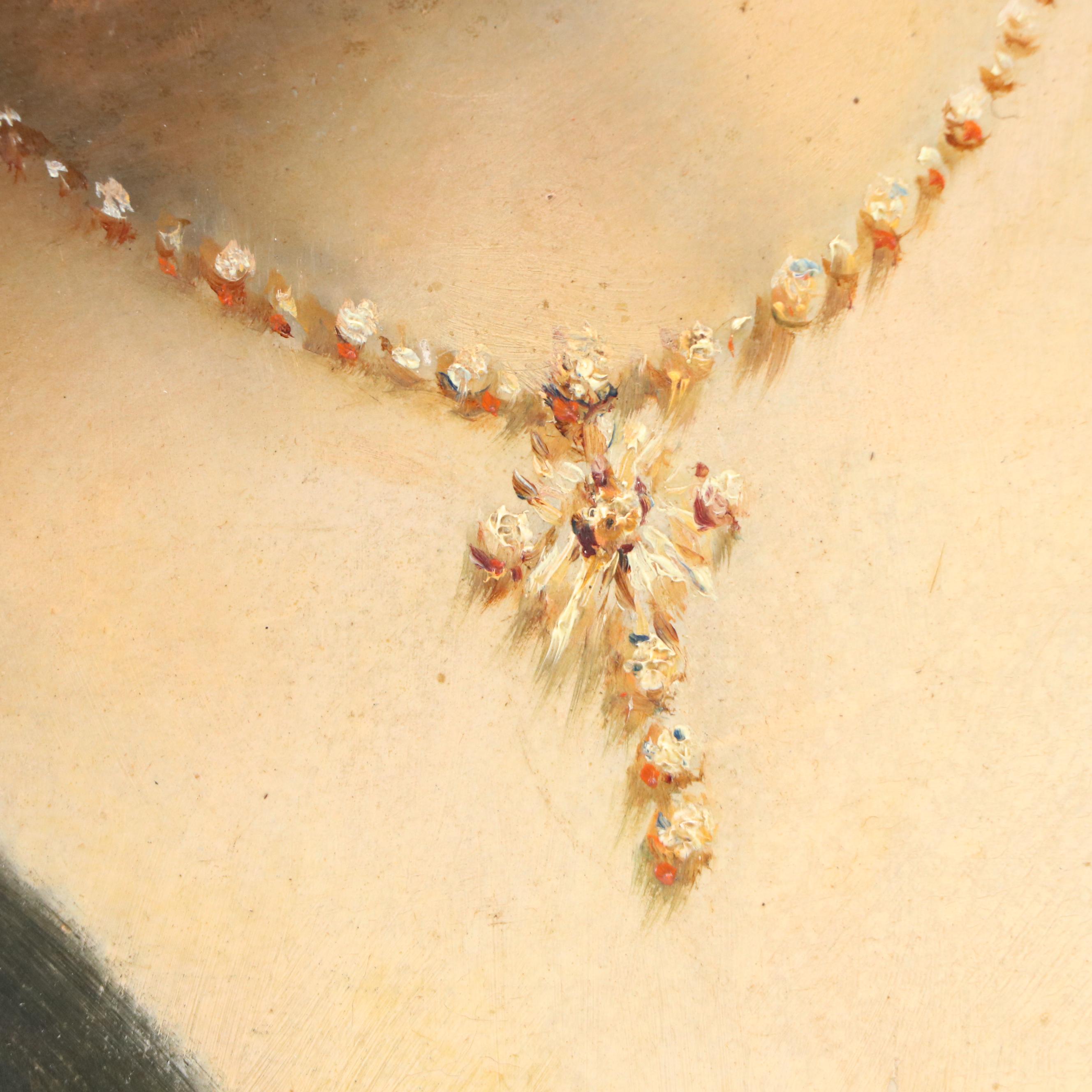 Oil Embellished Portrait Photograph of Gentlewoman, 1899