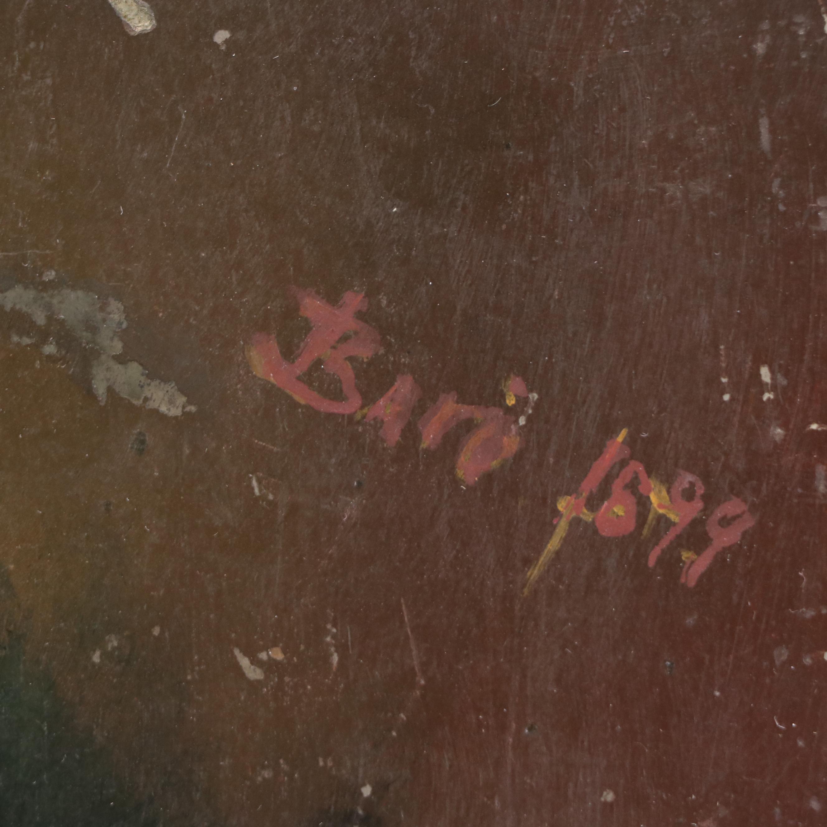 Oil Embellished Portrait Photograph of Gentlewoman, 1899