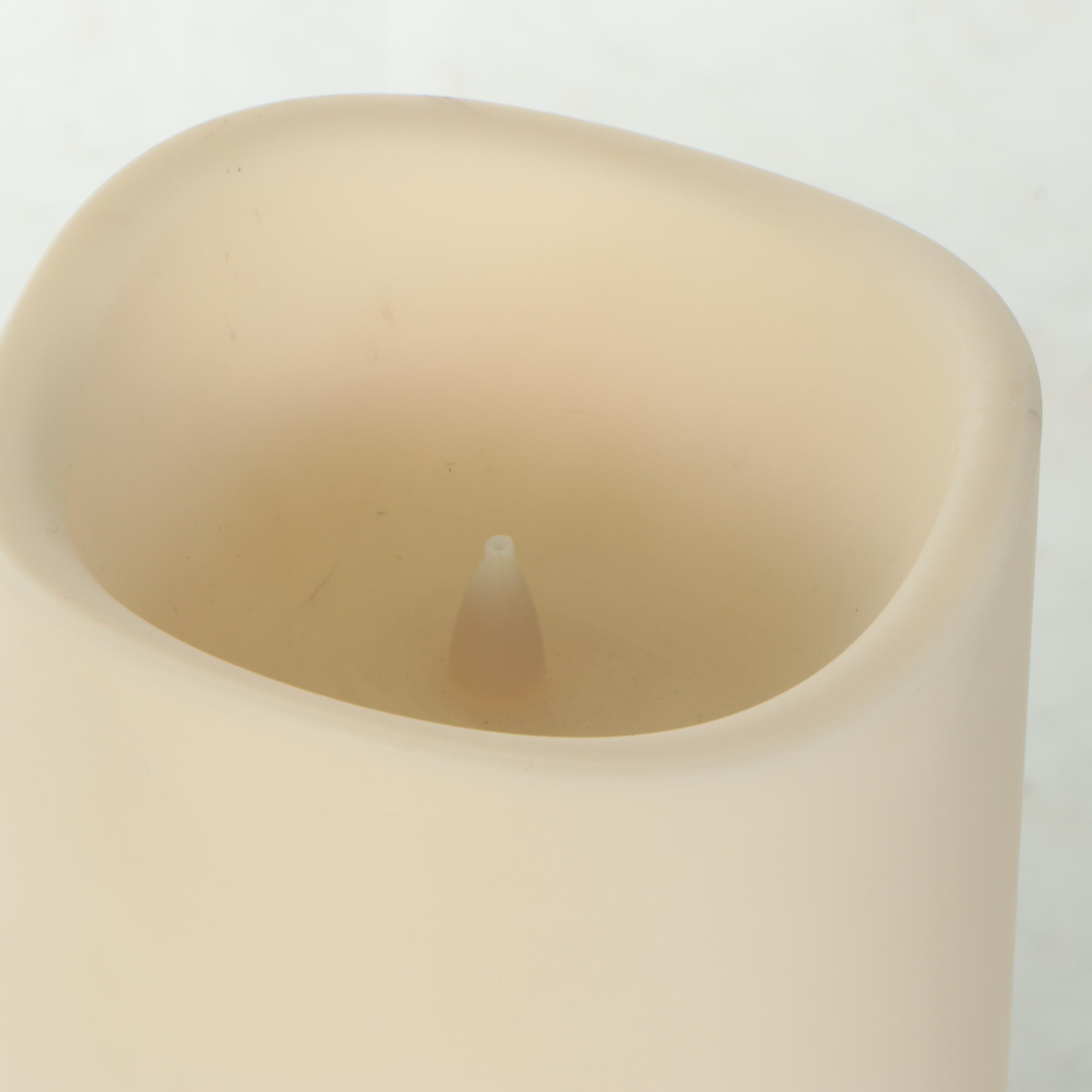 Contemporary Metal and Glass Floor Lantern with Battery-Operated Pillar Candle