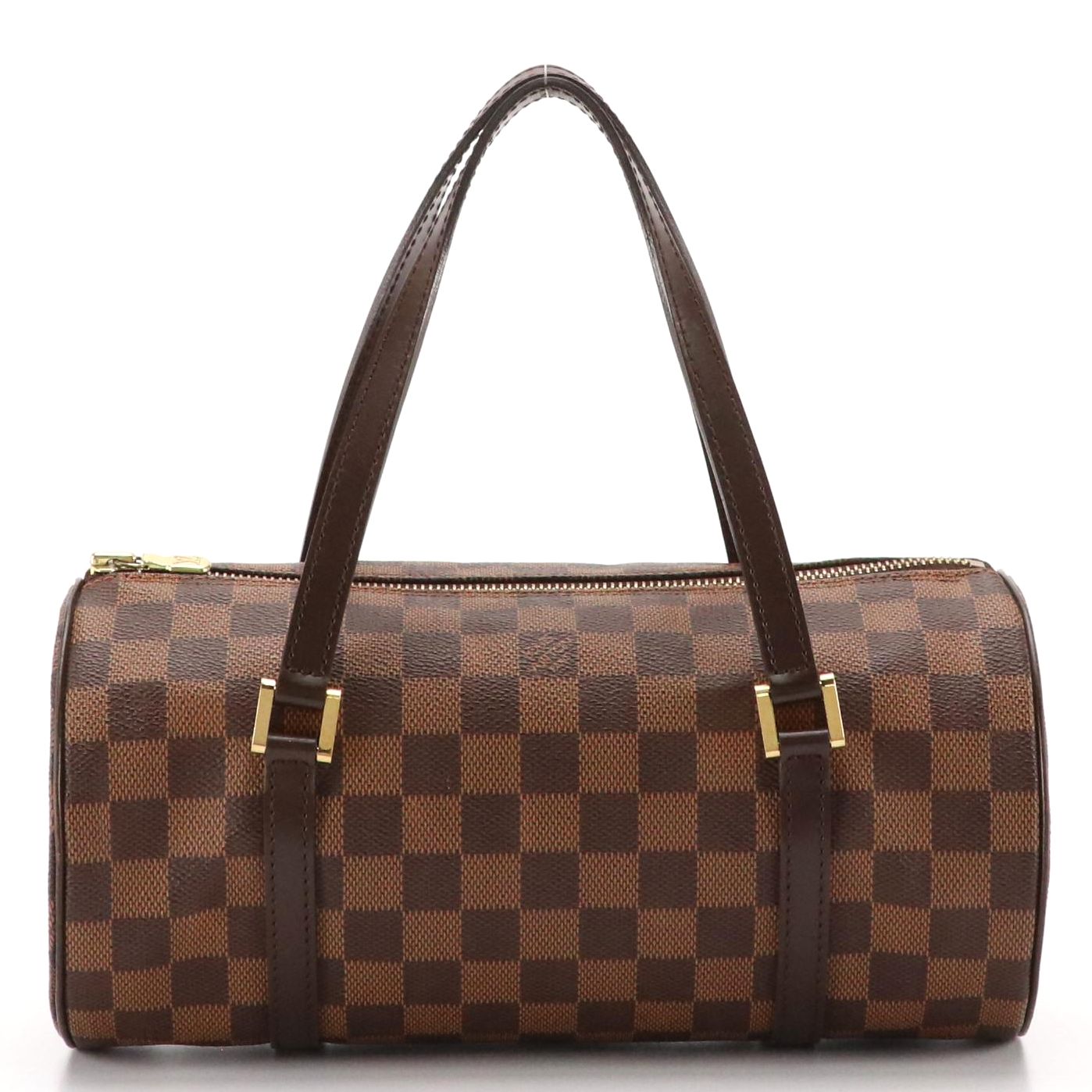Louis Vuitton Papillon 26 Bag in Damier Ebene Canvas and Leather Trim