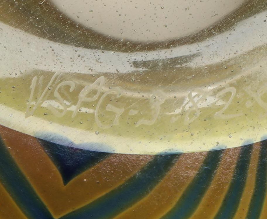 Correia Feathered Art Glass Bud Vase with Lundberg Studios Paperweights