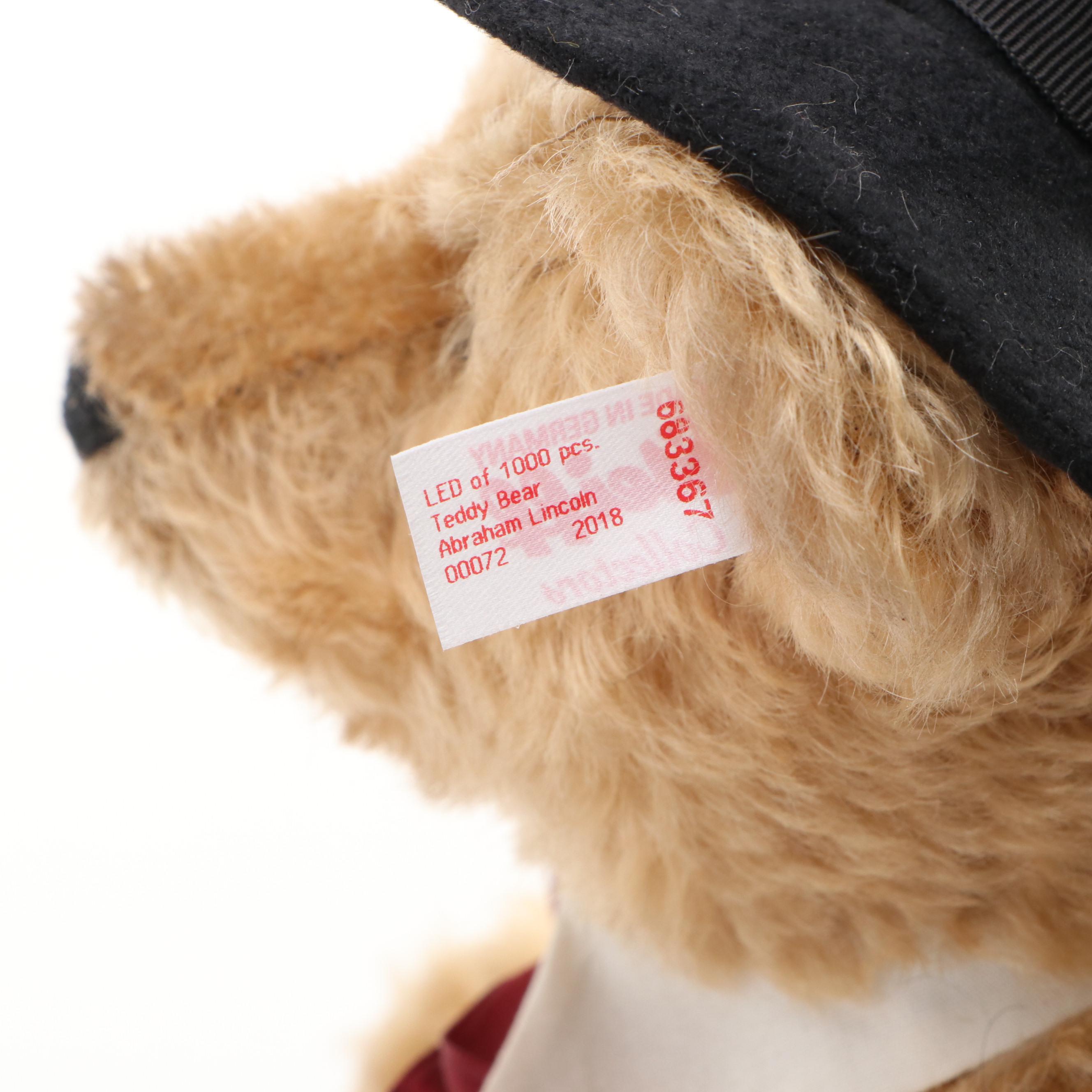 Steiff "Abraham Lincoln," "Teddy Bear George" and "Teddy's Bear" Stuffed Animals