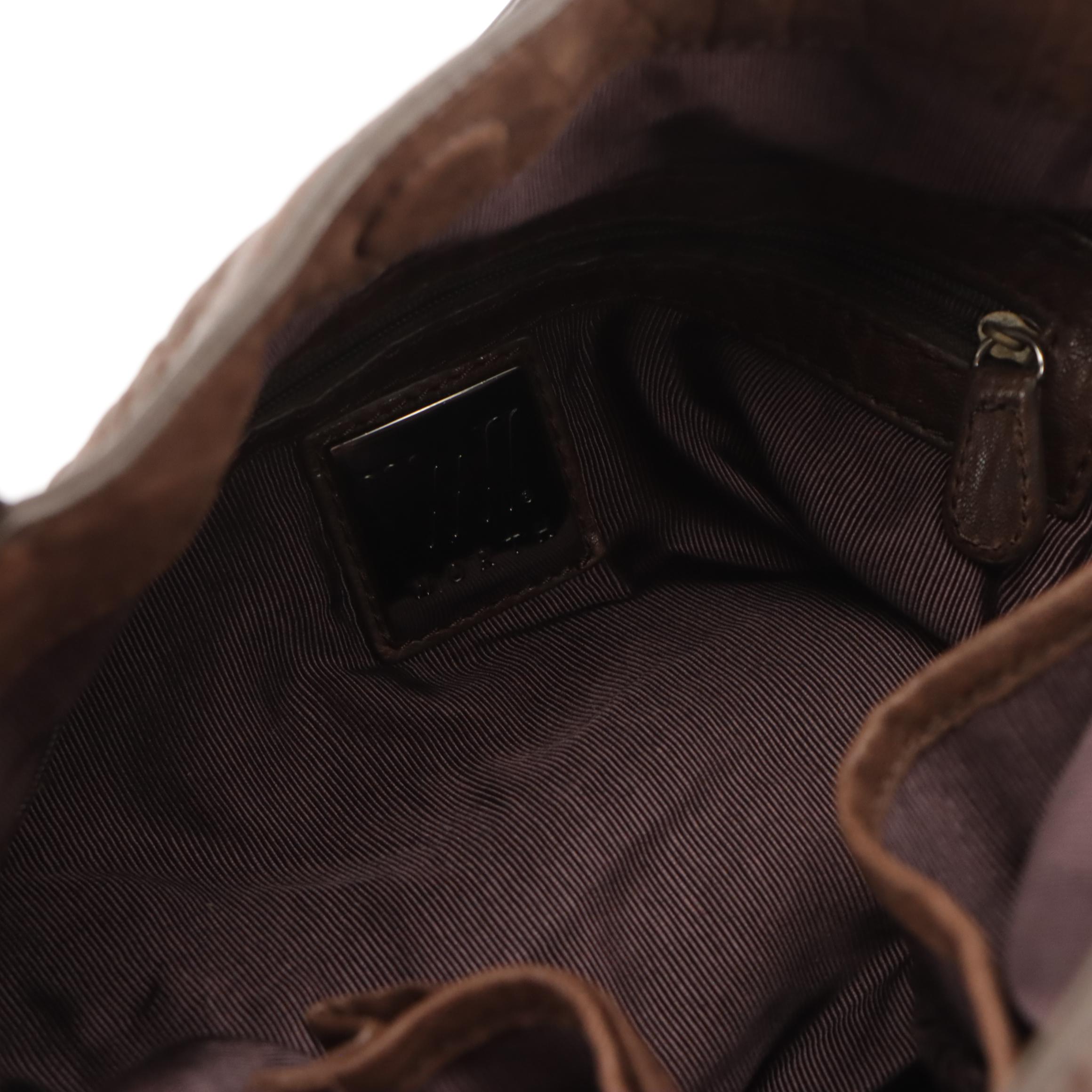 Paloma Picasso Brown Suede Convertible Clutch and Worth Grained Leather Tote