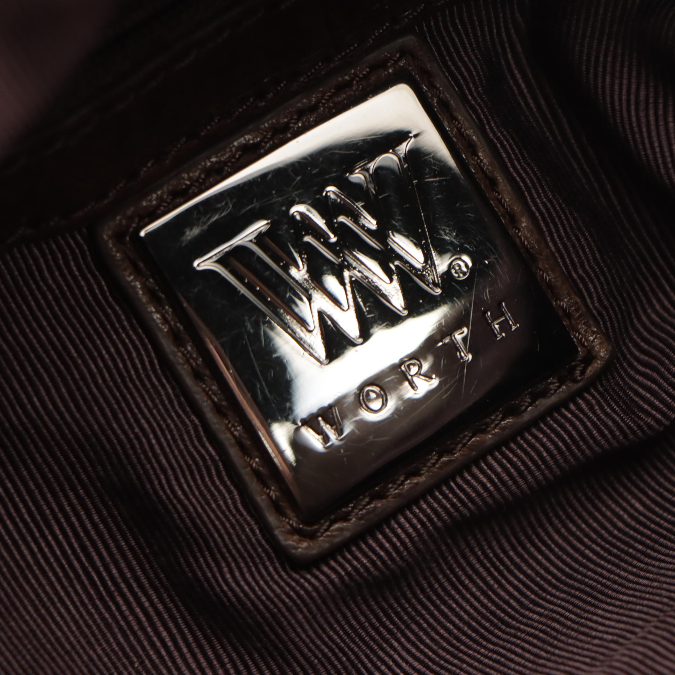 Paloma Picasso Brown Suede Convertible Clutch and Worth Grained Leather Tote