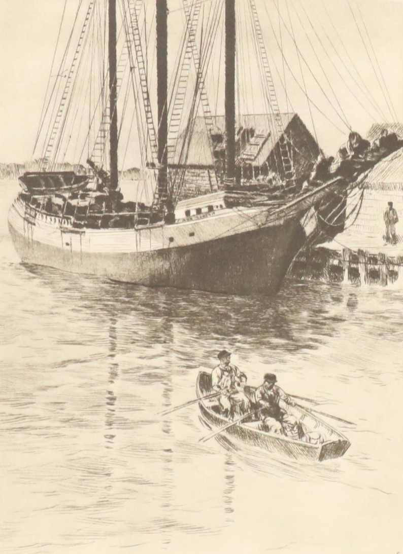 Rotogravures After Reinhold Palenske "Just Fishin'" and "Out to Sea"