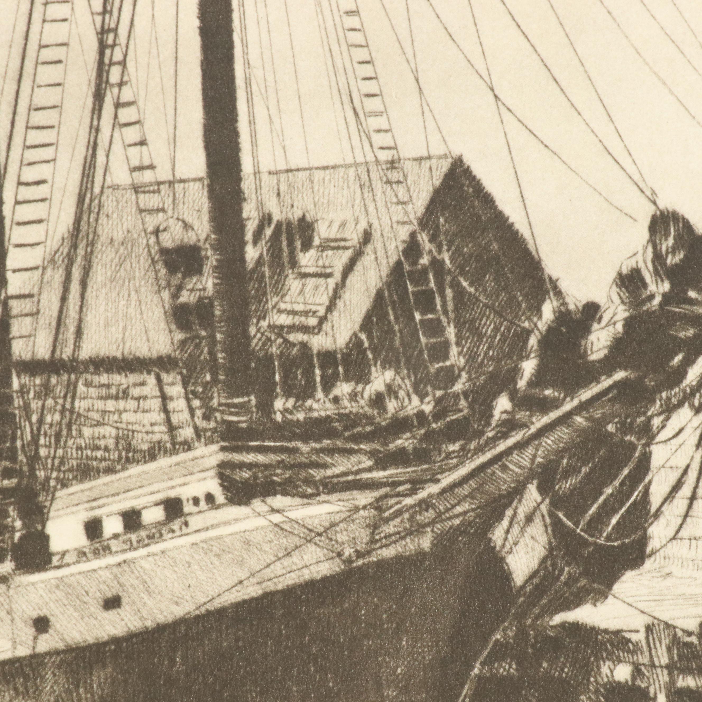 Rotogravures After Reinhold Palenske "Just Fishin'" and "Out to Sea"