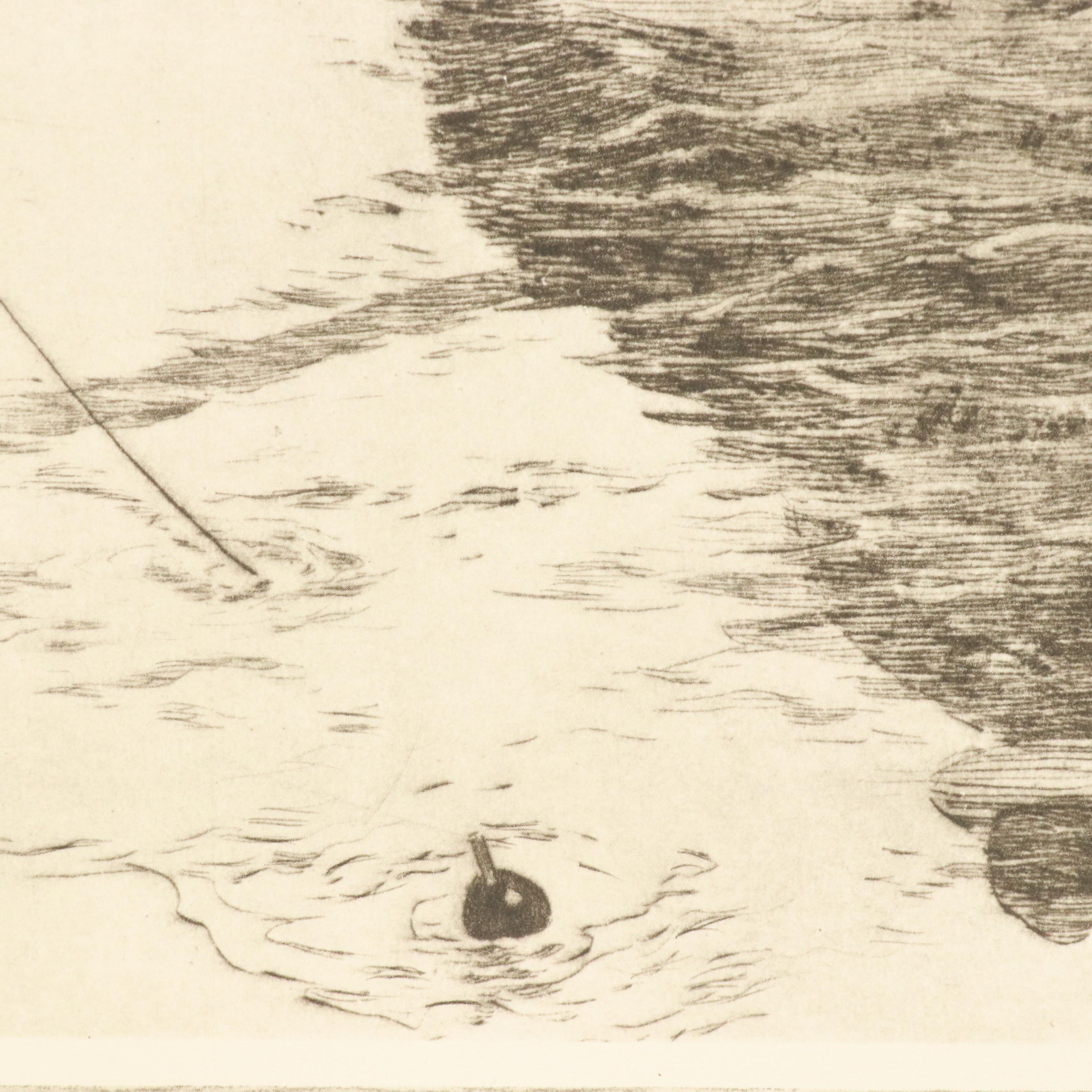 Rotogravures After Reinhold Palenske "Just Fishin'" and "Out to Sea"