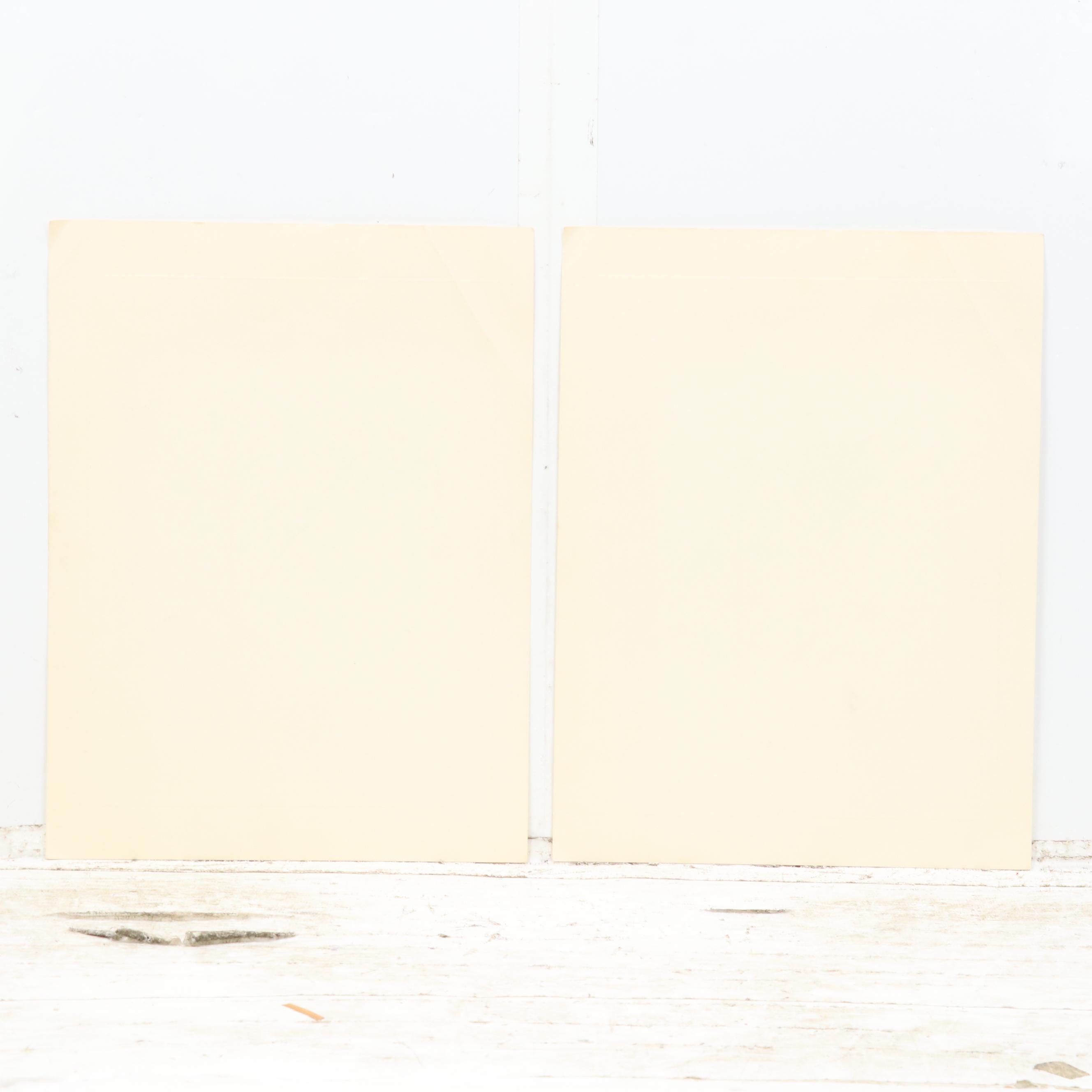 Rotogravures After Reinhold Palenske "Just Fishin'" and "Out to Sea"