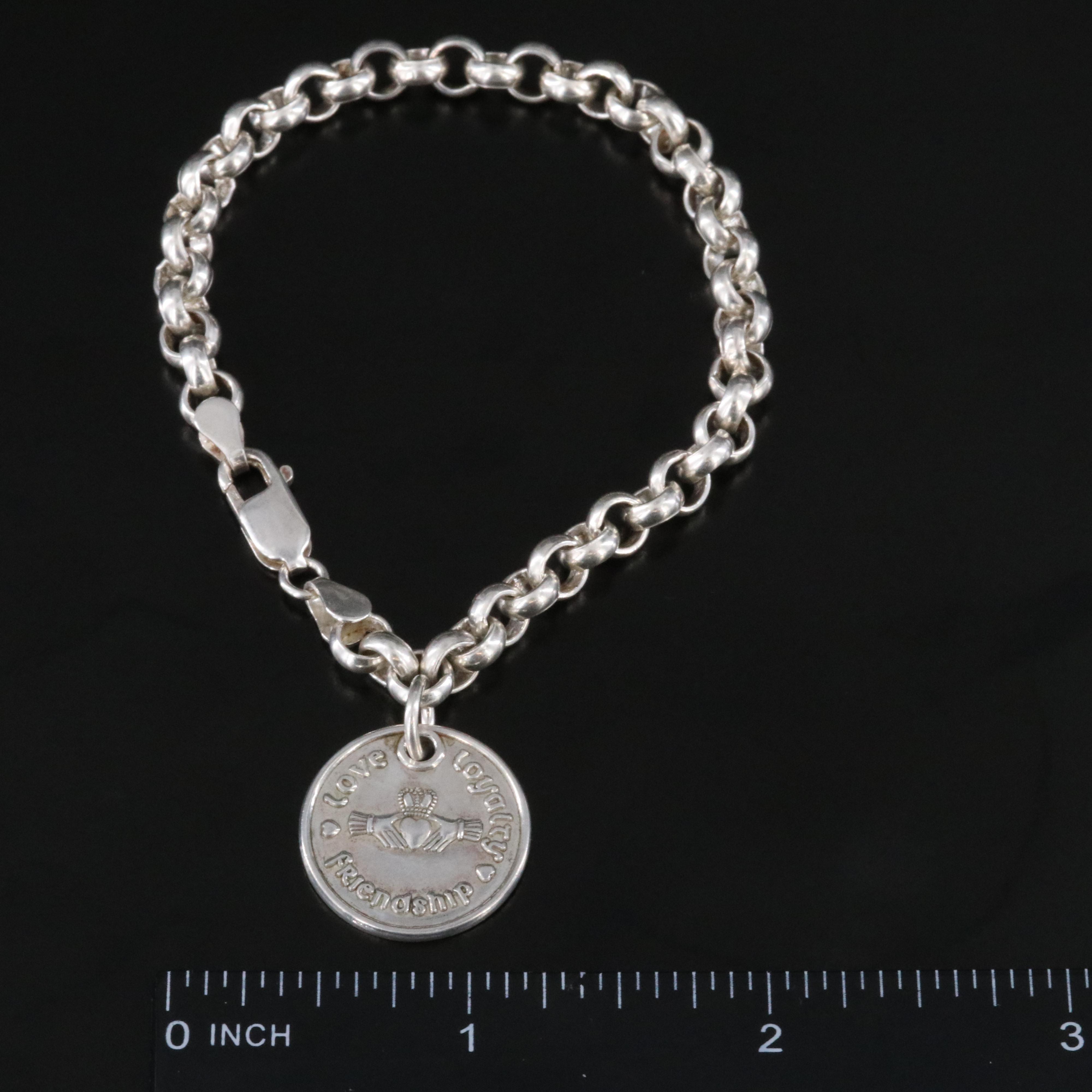 Irish Sterling Claddagh Charm Bracelet