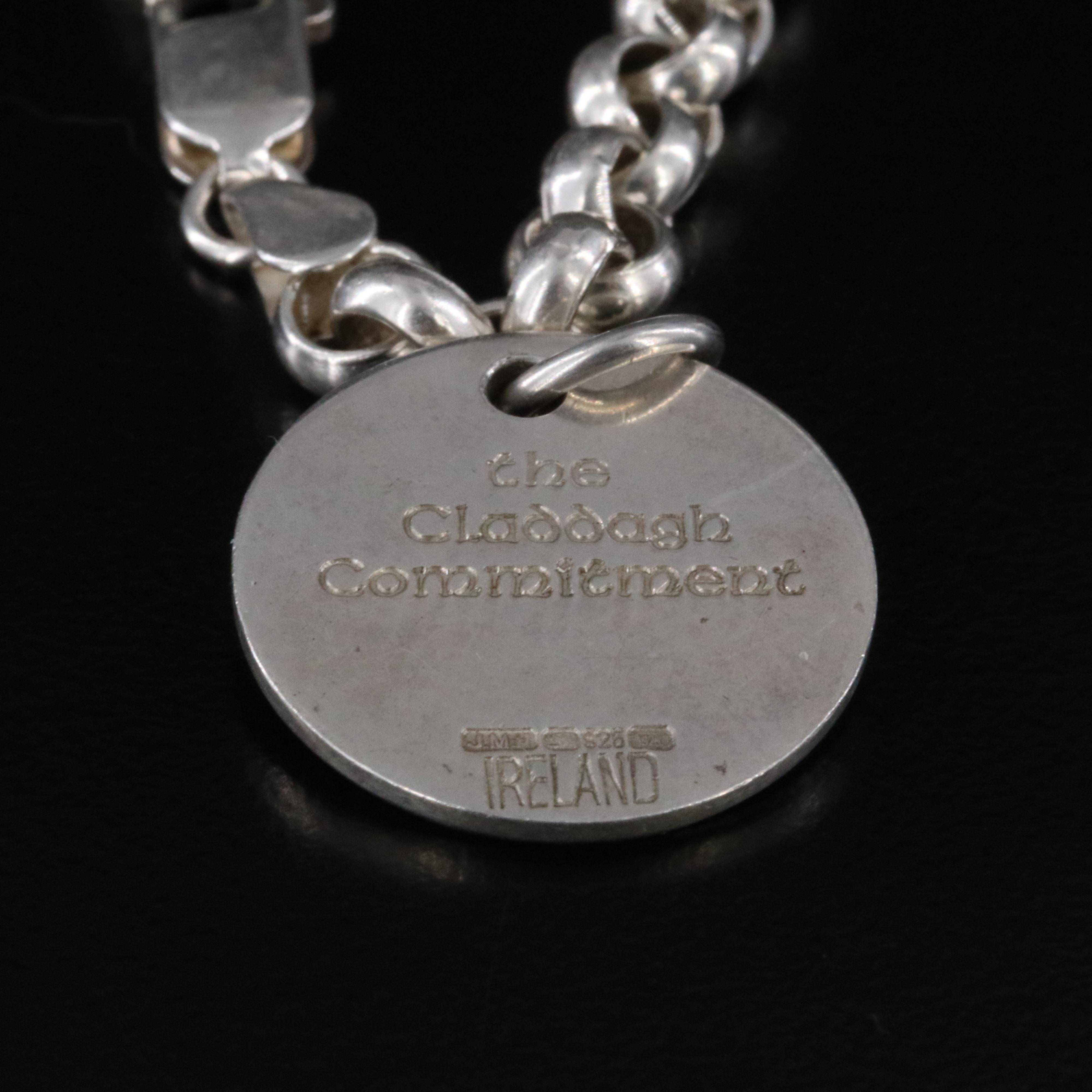 Irish Sterling Claddagh Charm Bracelet