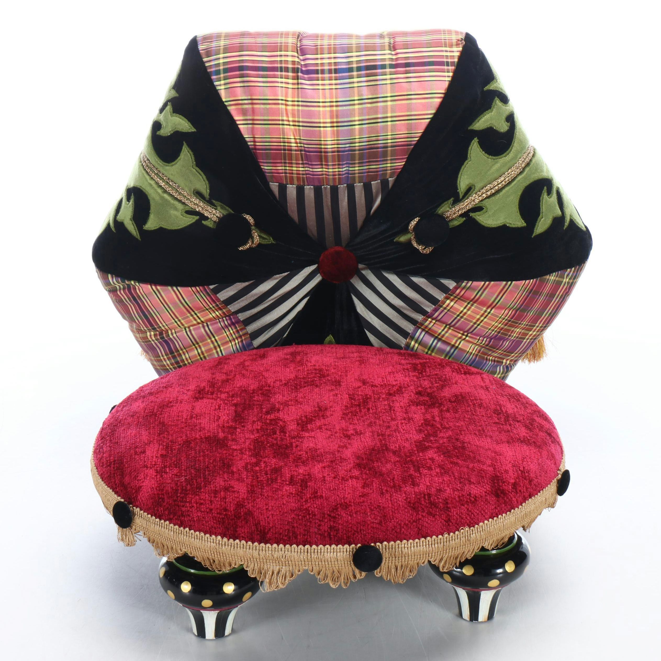 MacKenzie-Childs Two-Piece Footstool