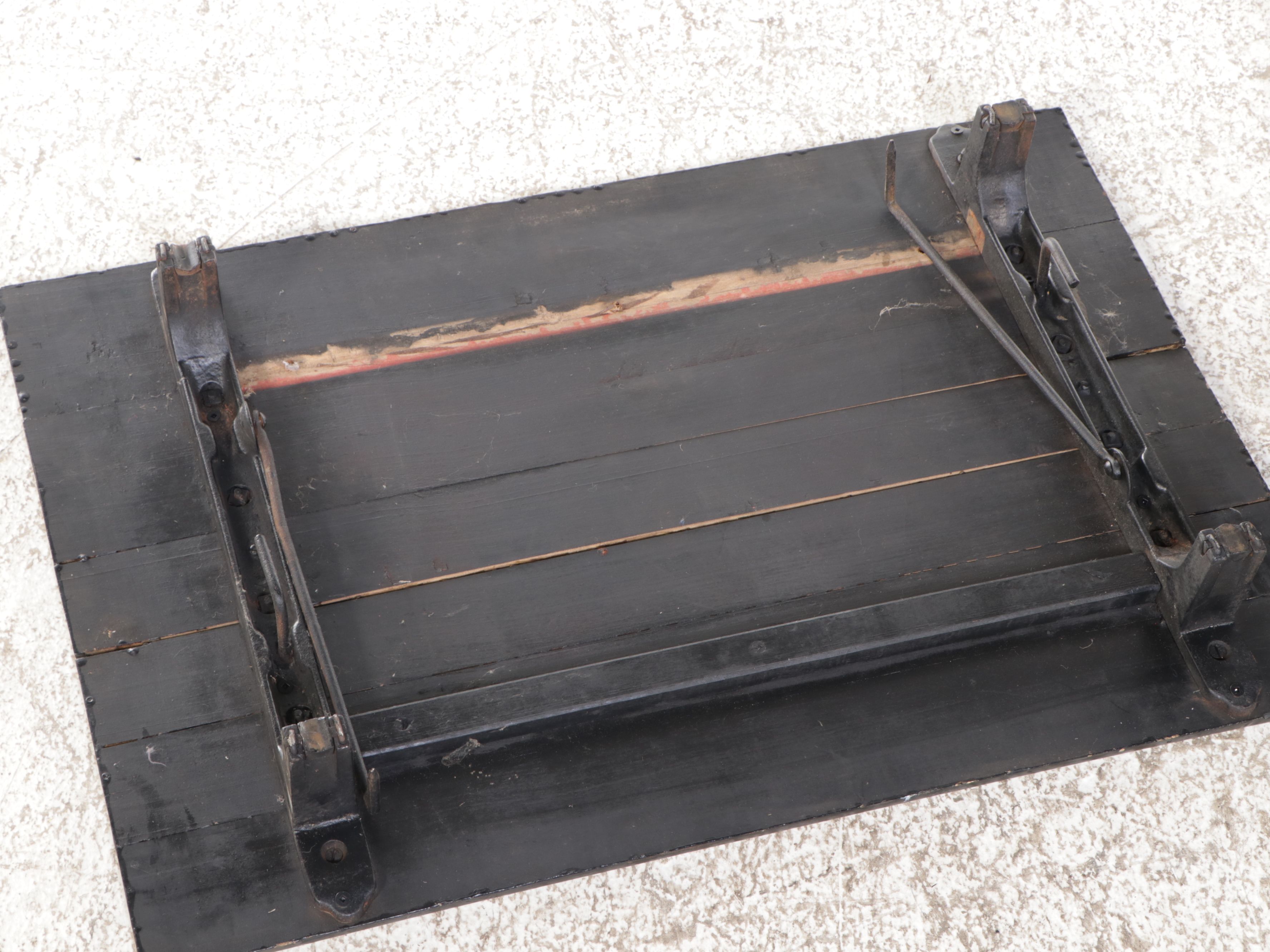 Industrial Metal and Wood Hand Cart Grain Scale
