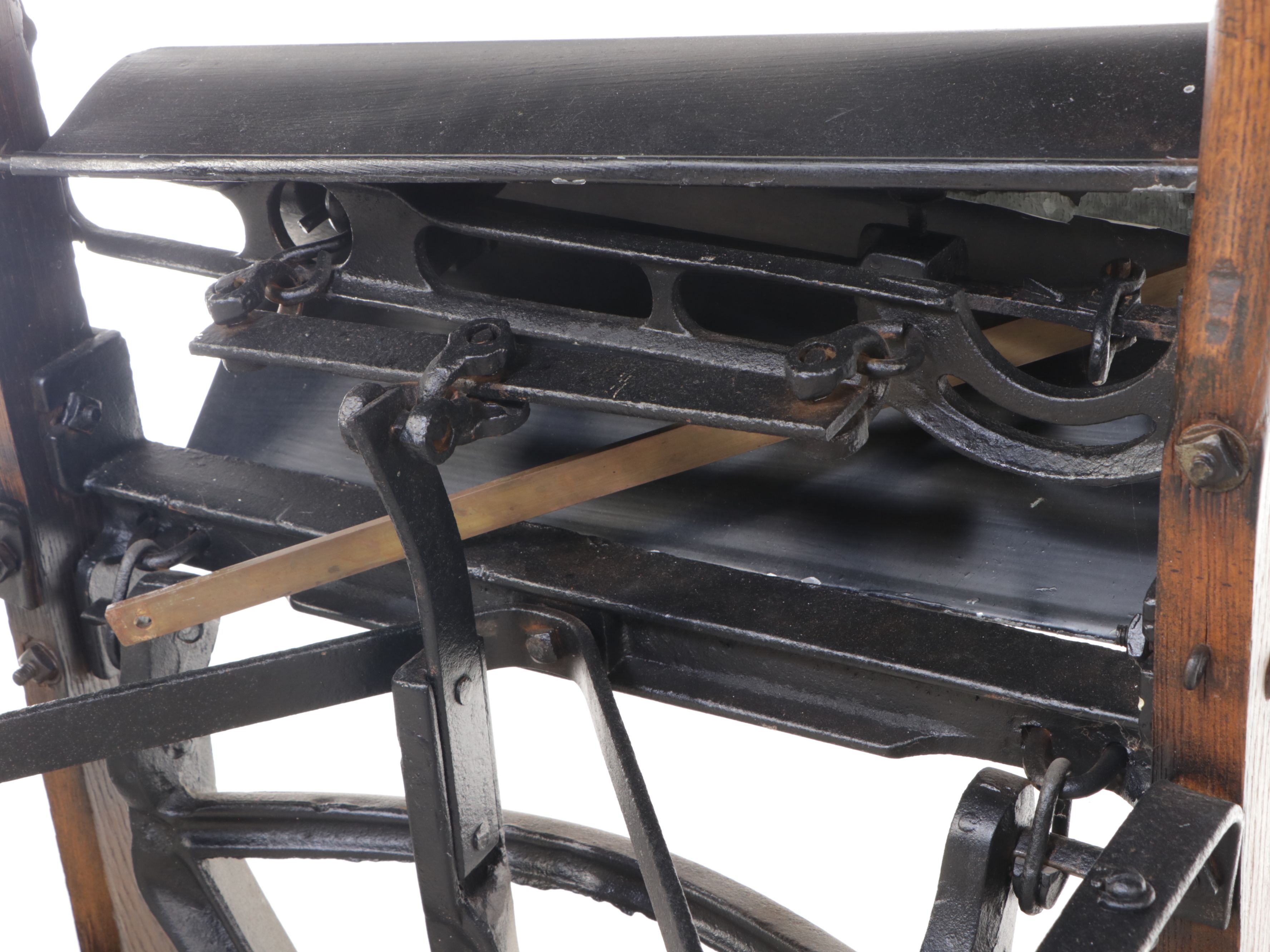 Industrial Metal and Wood Hand Cart Grain Scale