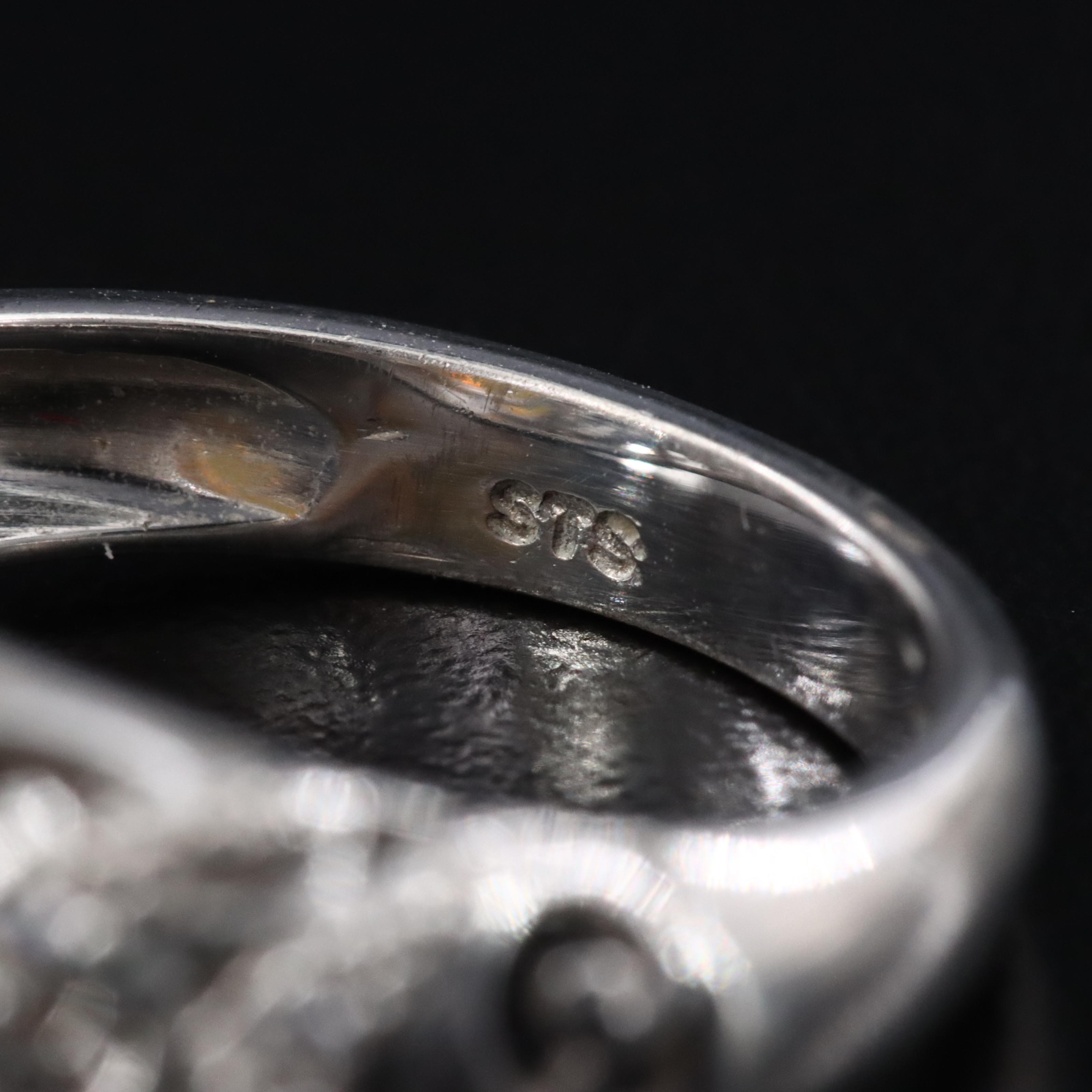 Sterling Opal and White Topaz Ring