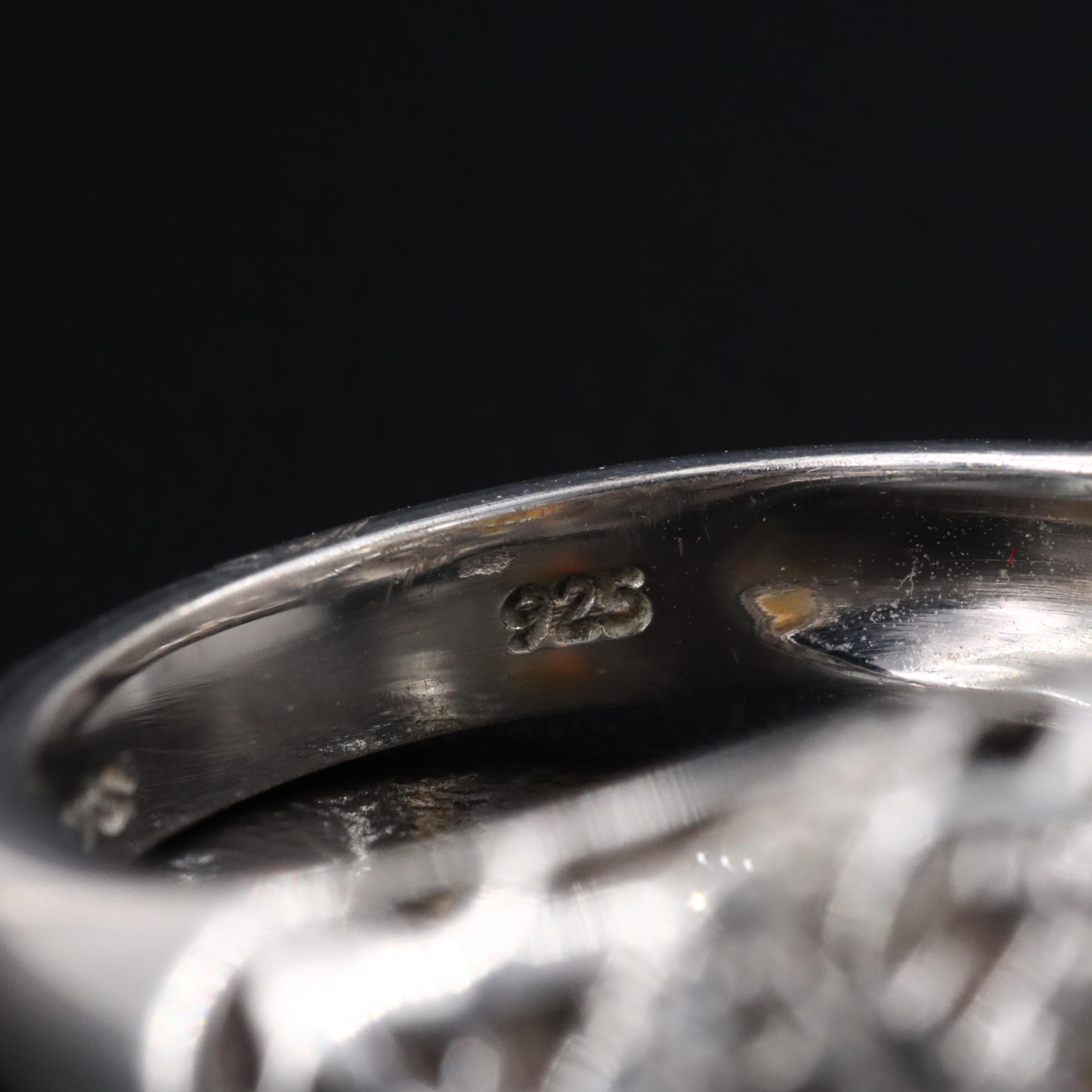 Sterling Opal and White Topaz Ring