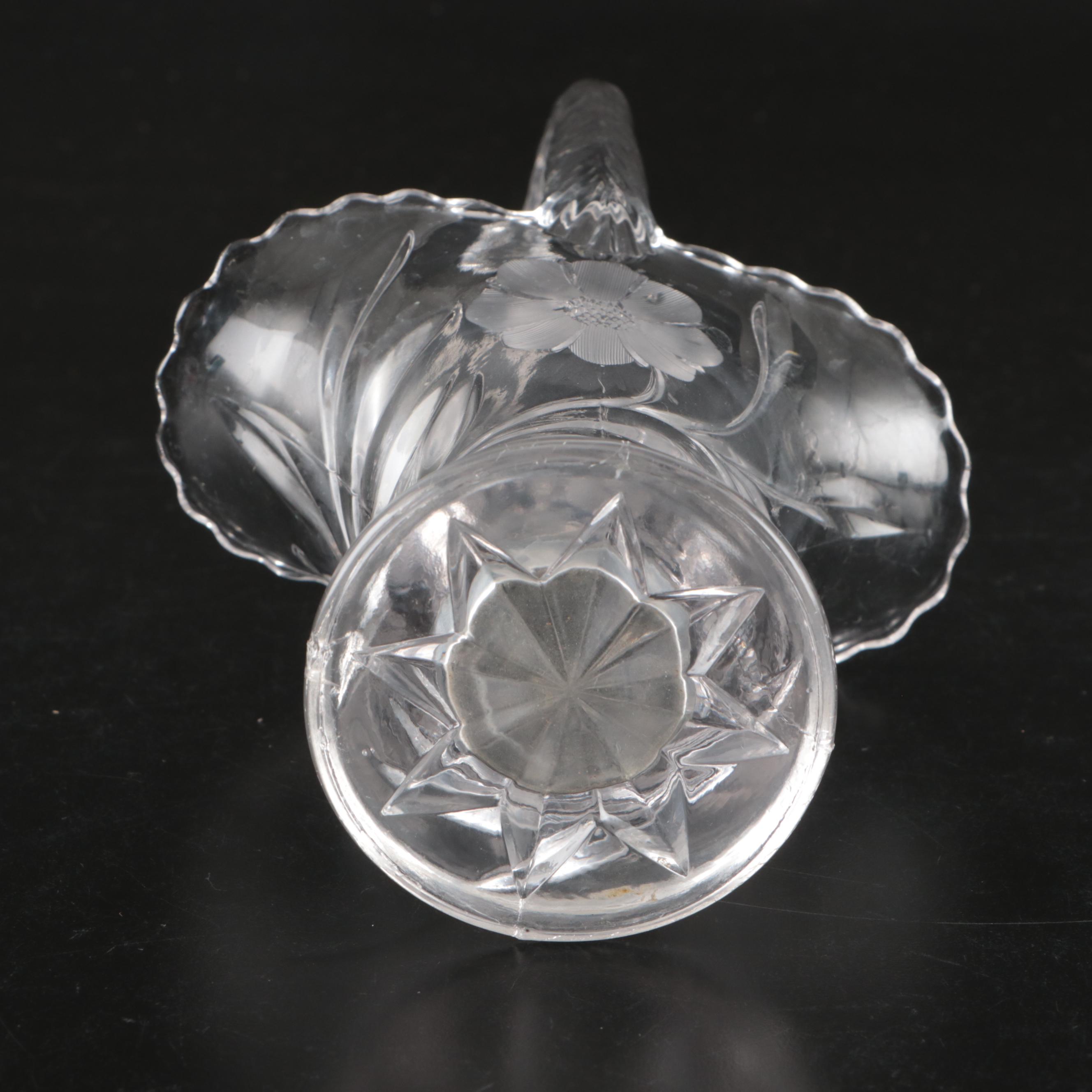 Steuben Glass Candlesticks, Indiana Glass Compote, Fostoria Side Plates & More