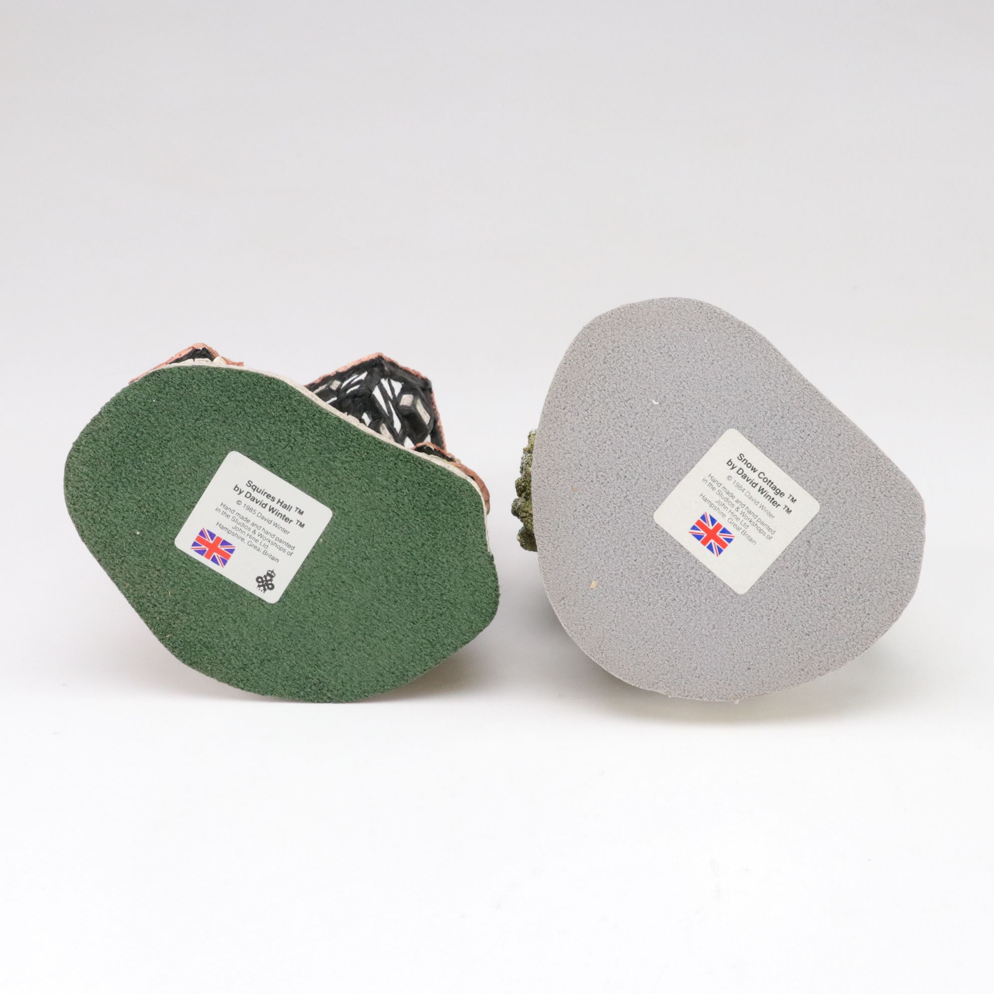 Six David Winter Cottages with "Squires Hall" and "Snow Cottage"