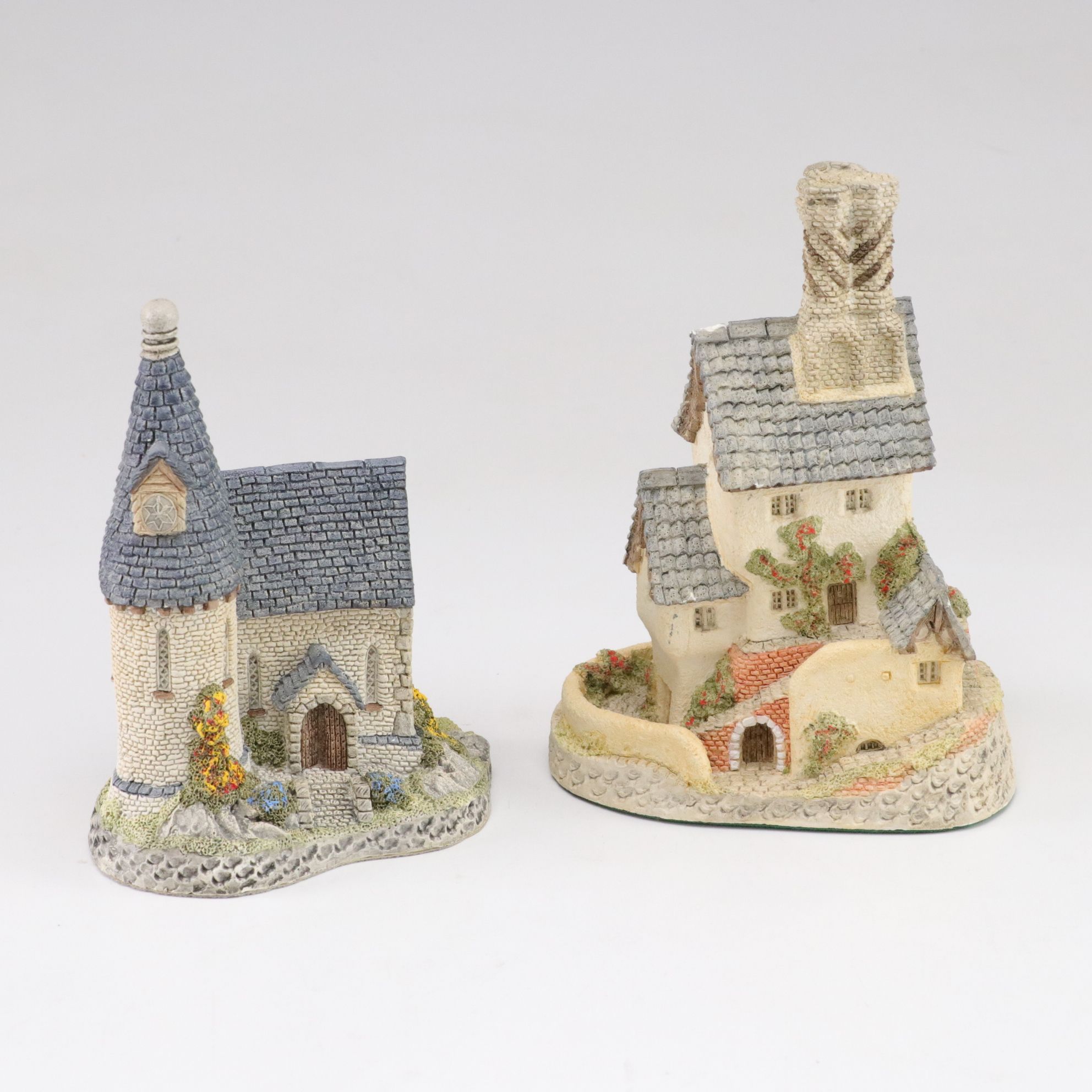 Six David Winter Cottages with "Squires Hall" and "Snow Cottage"