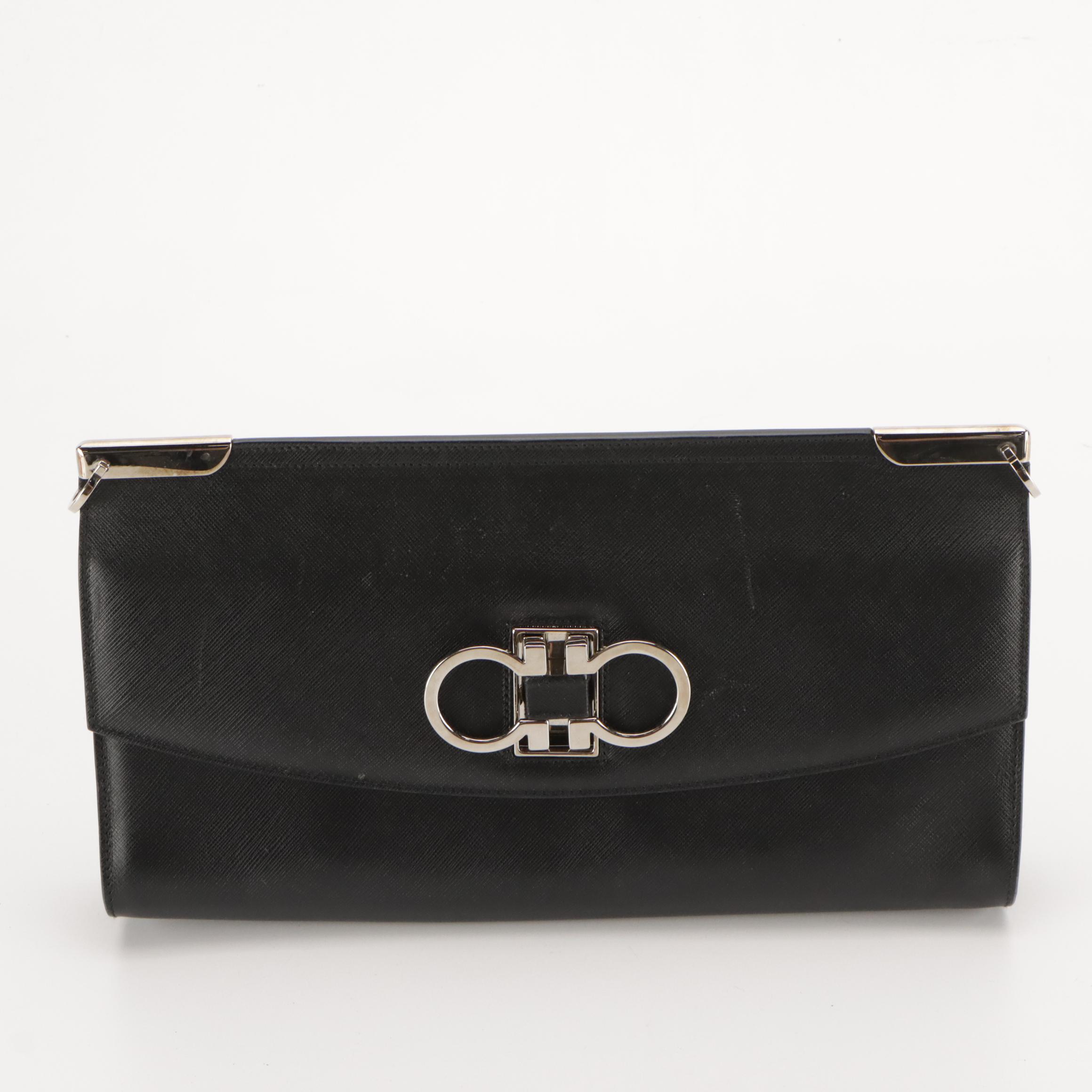 Salvatore Ferragamo Clutch and Worth New York Accordion Bags in Saffiano Leather