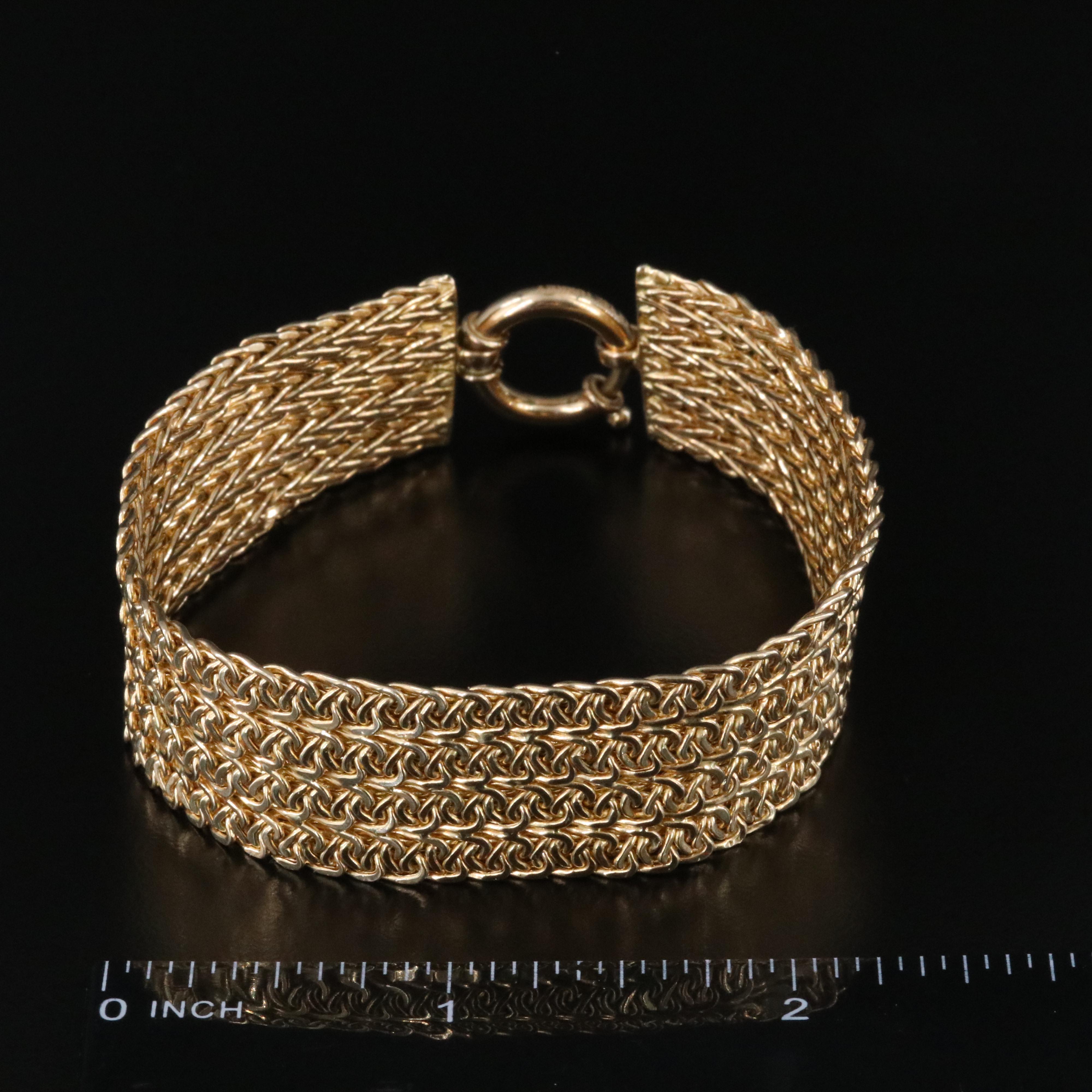 14K Foxtail Chain Bracelet