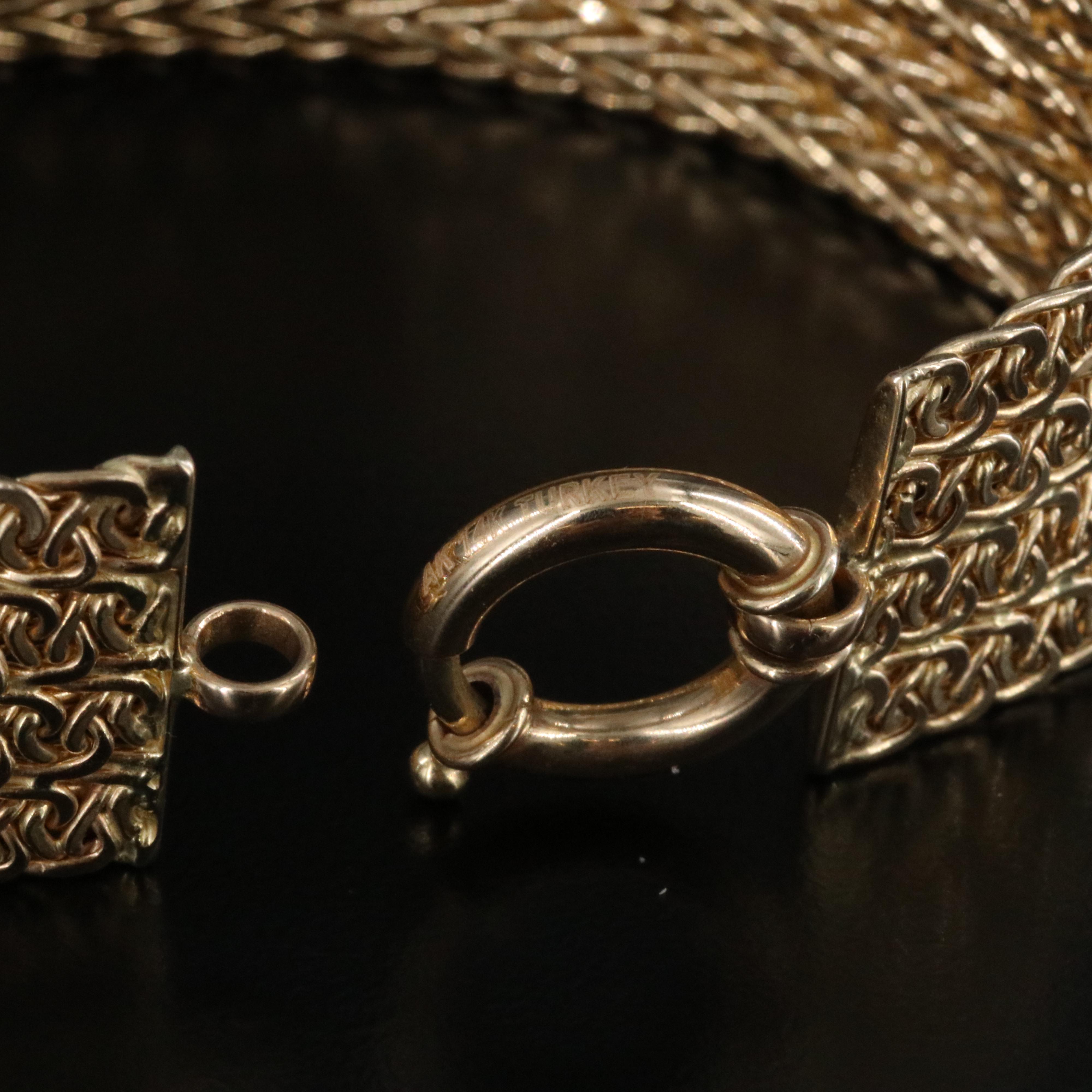 14K Foxtail Chain Bracelet