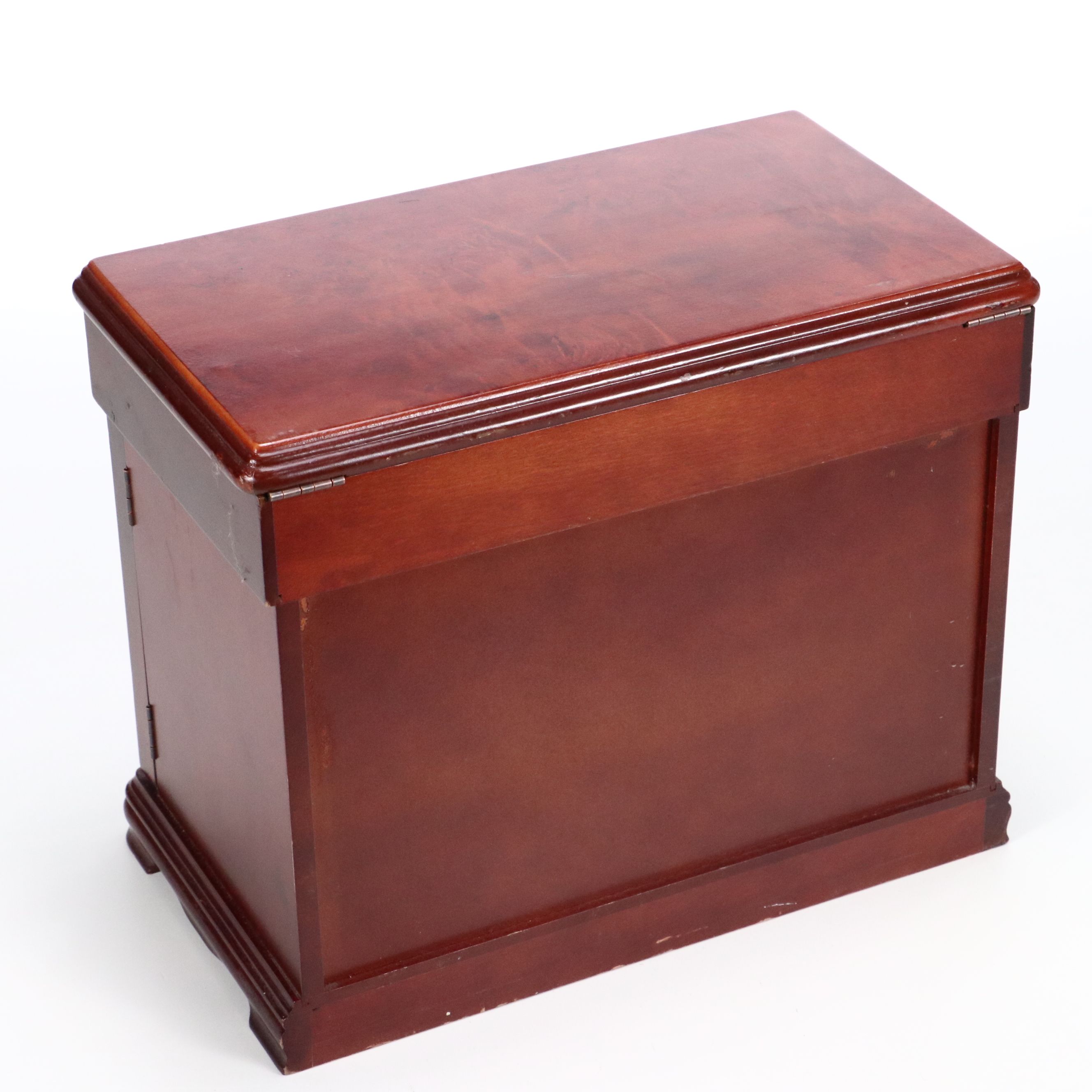 Faux Burl Wood Jewelry Chest