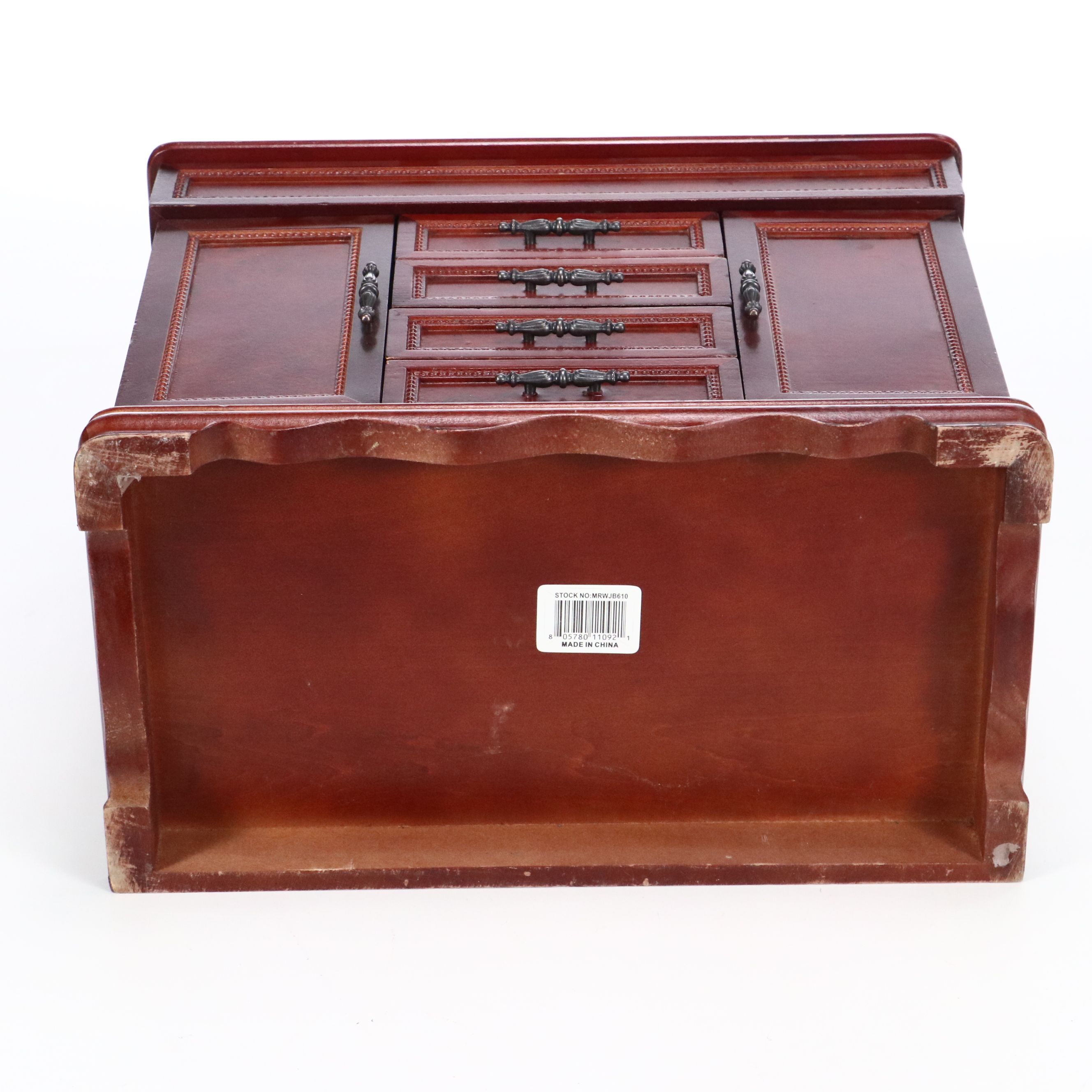 Faux Burl Wood Jewelry Chest