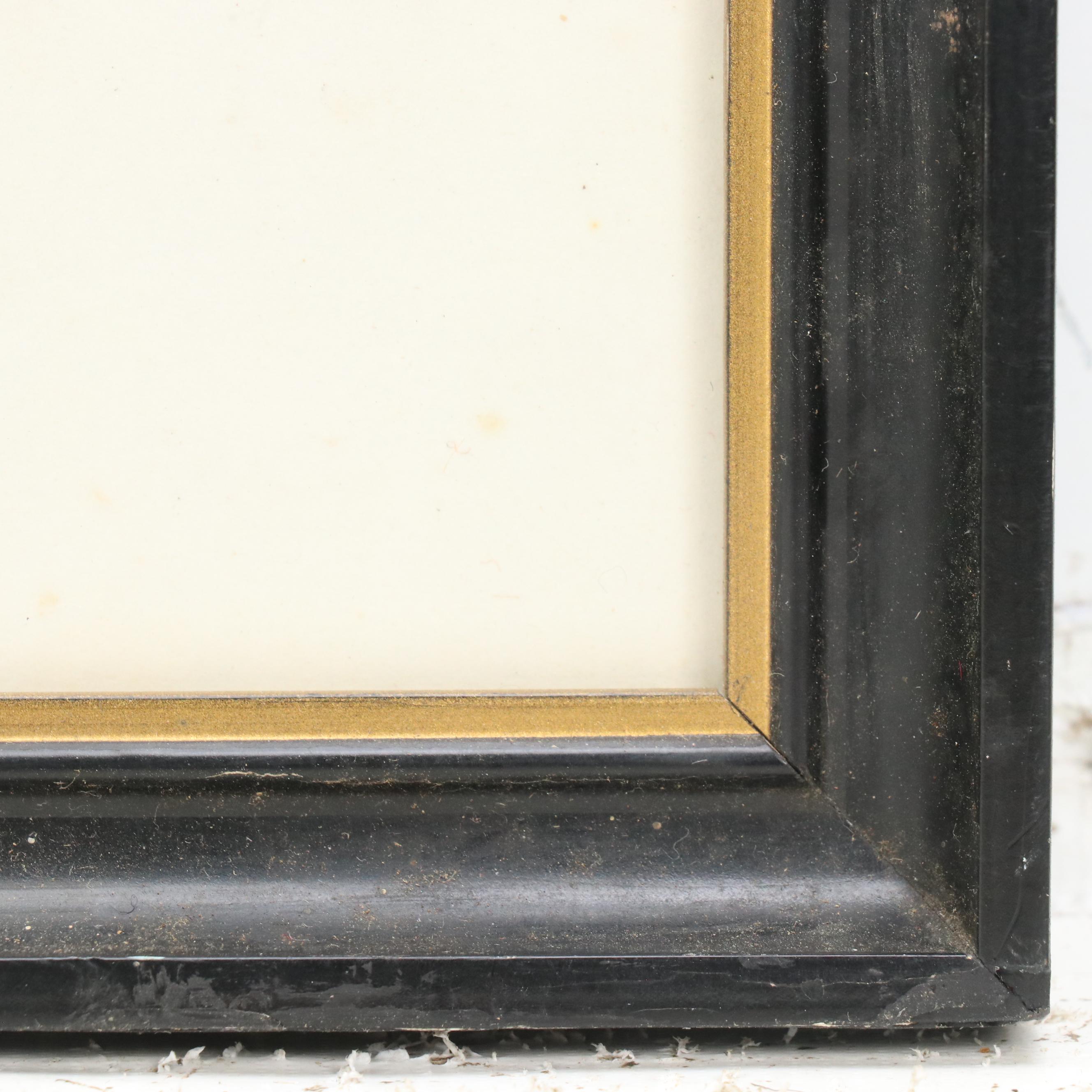 Hand-Colored Intaglio of Mallorcan Ca n'Oleza Courtyard