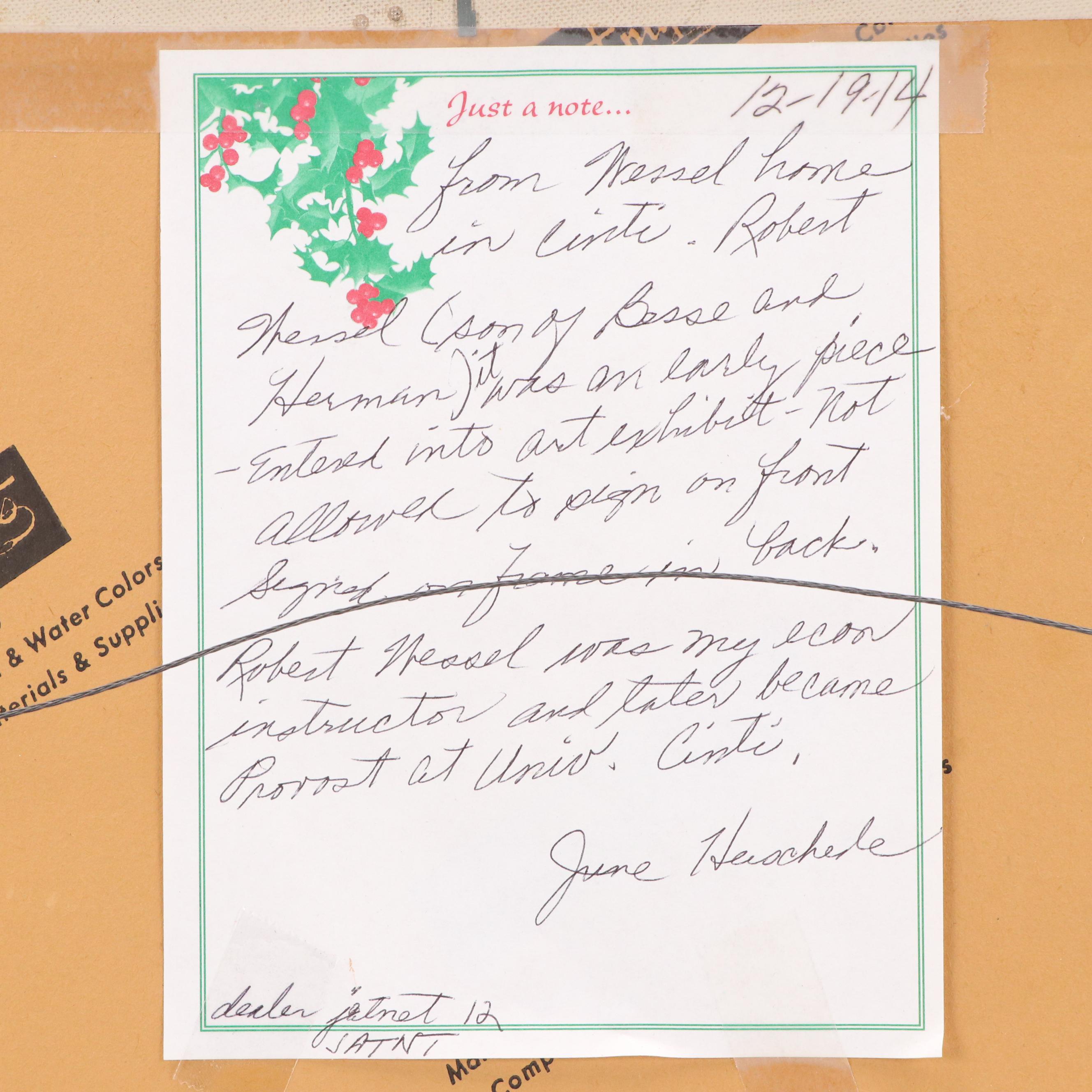 Bessie Hoover Wessel Oil Painting "Still Life," Early 20th Century