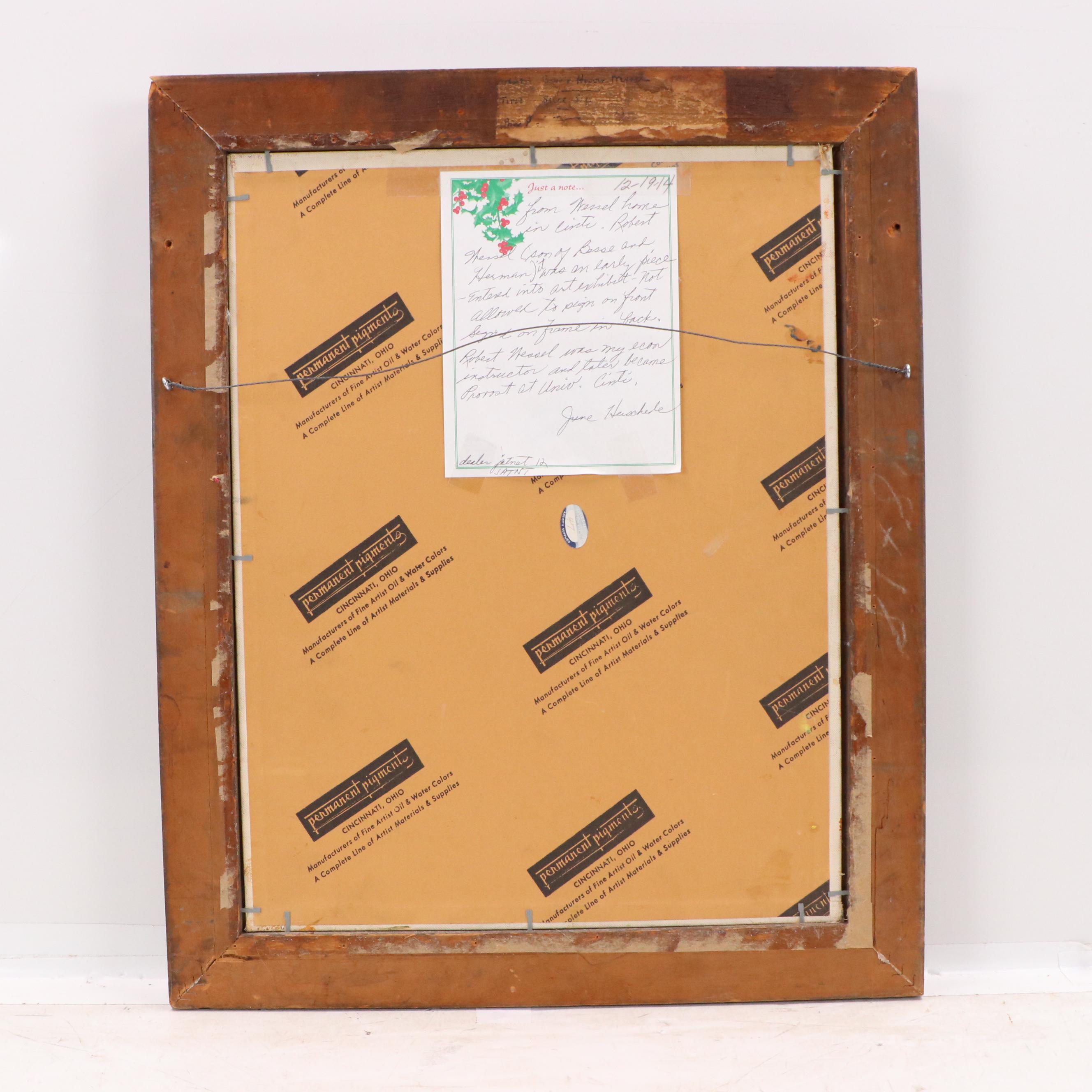 Bessie Hoover Wessel Oil Painting "Still Life," Early 20th Century