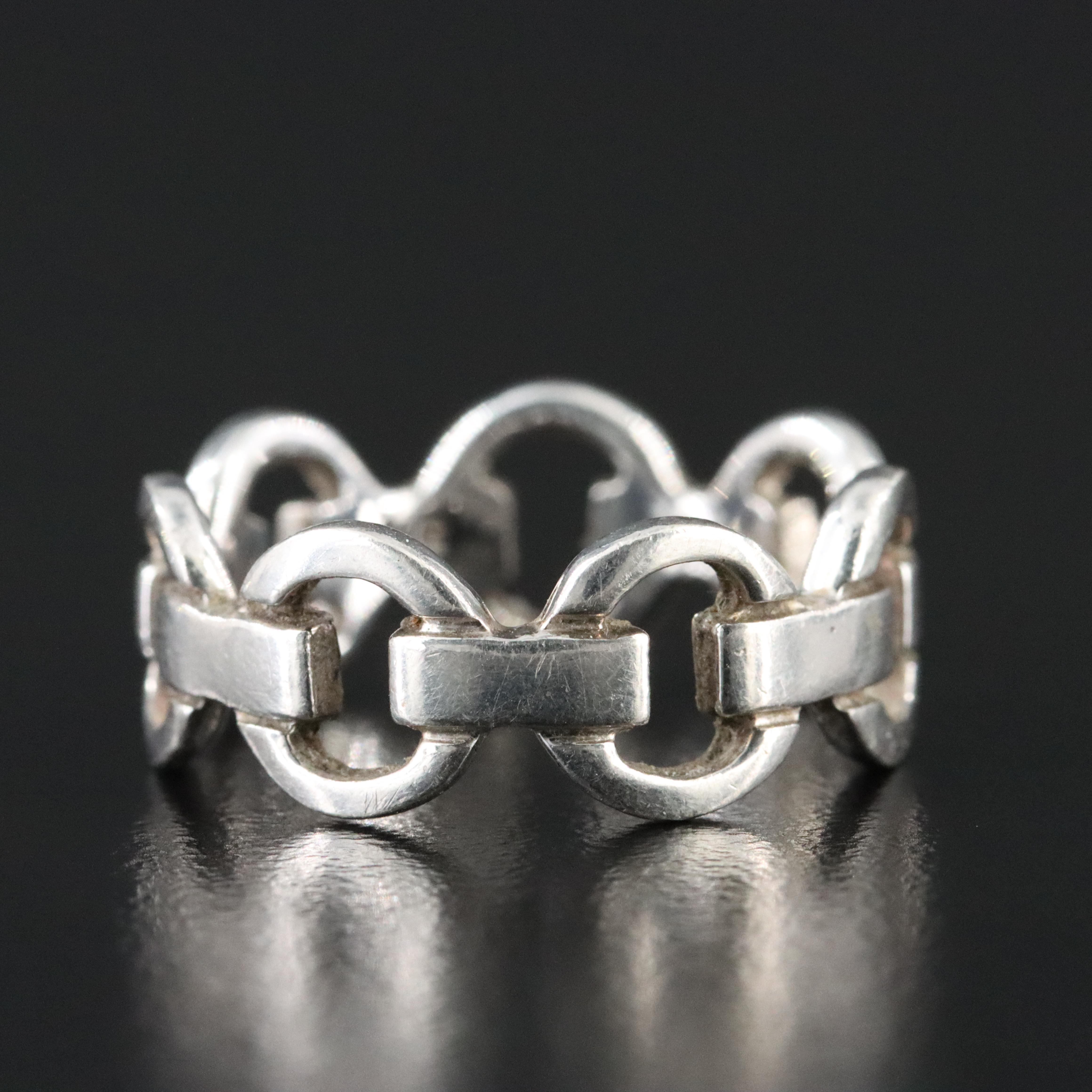 Sterling Link Ring