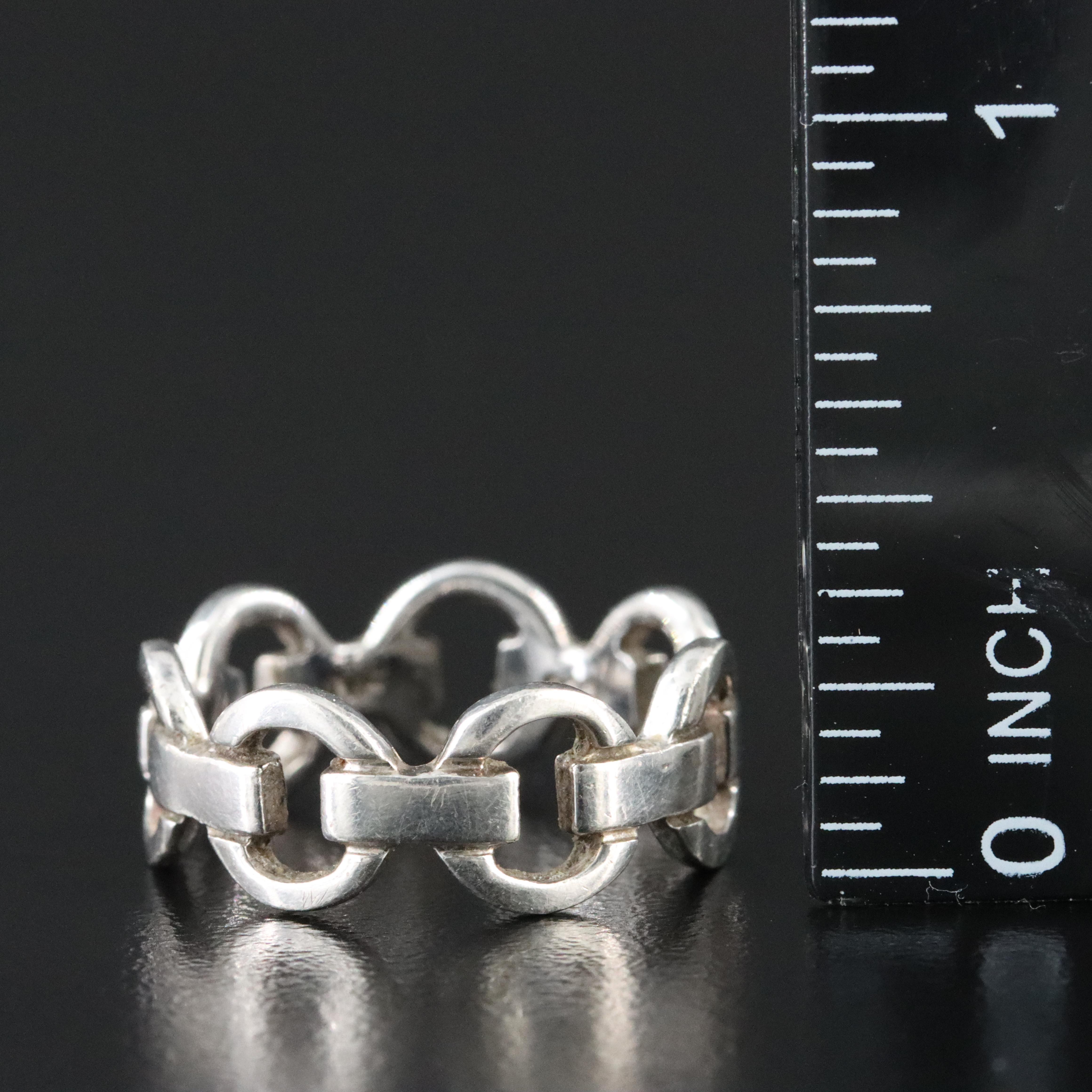 Sterling Link Ring