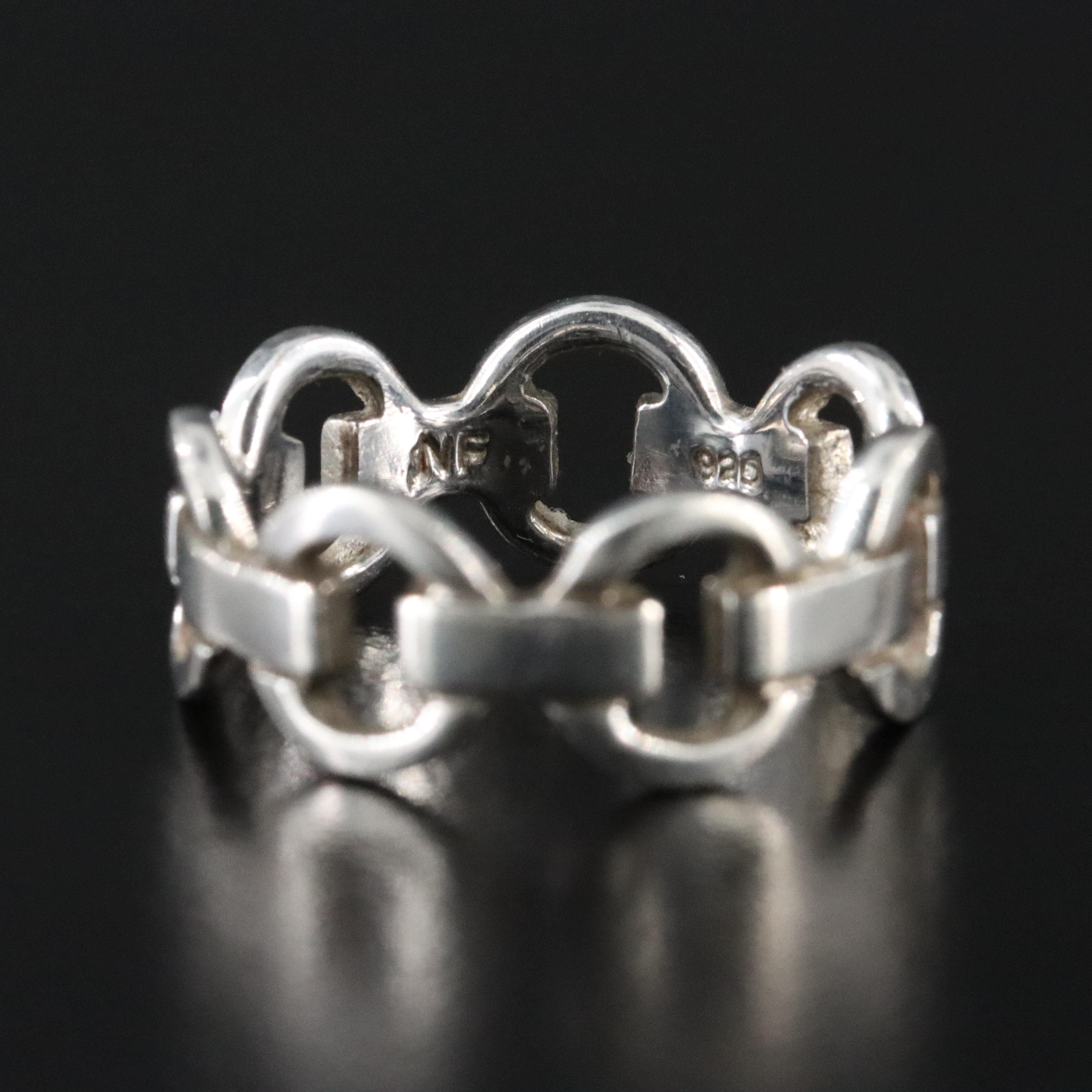Sterling Link Ring