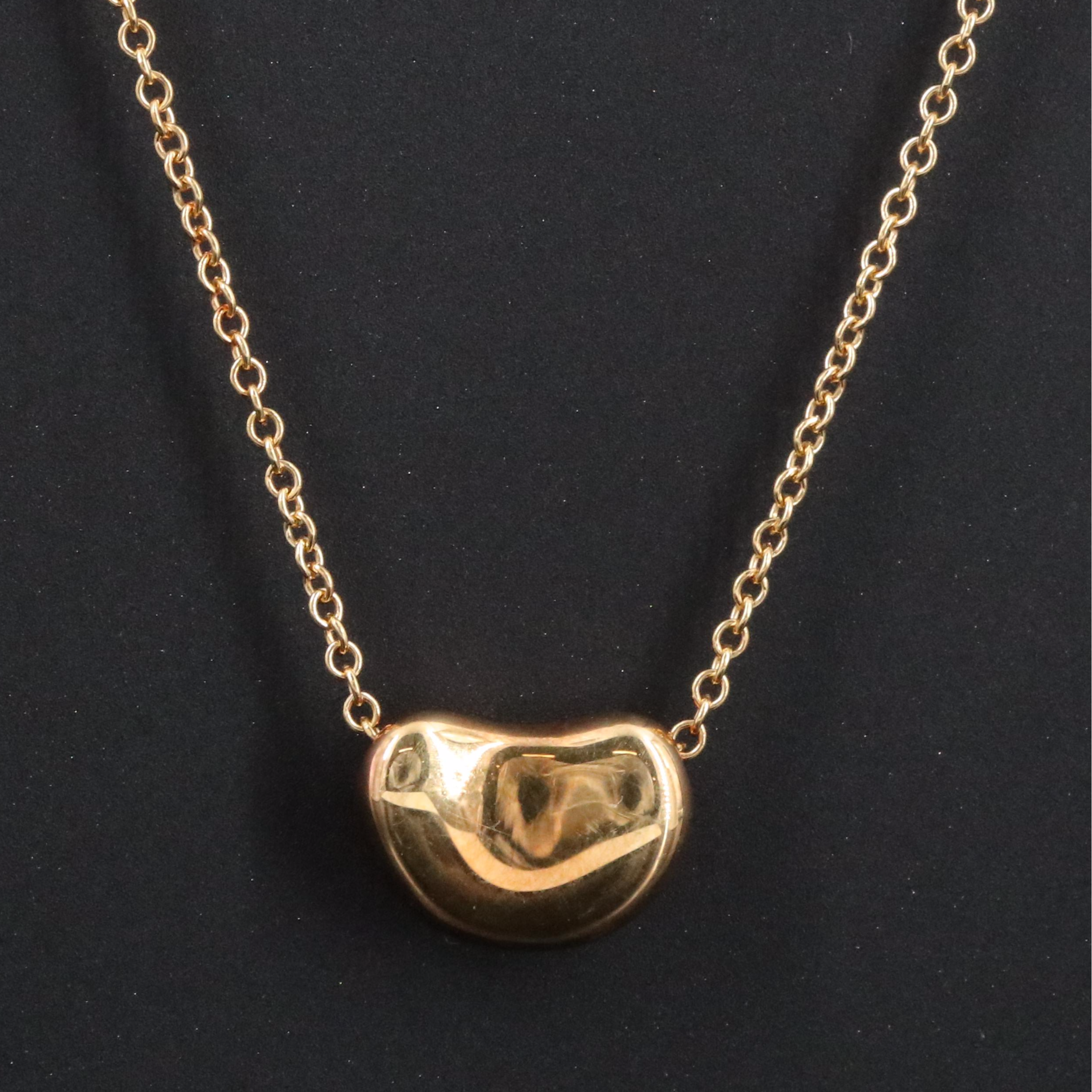 Elsa Peretti for Tiffany & Co. Bean Design 18K Necklace