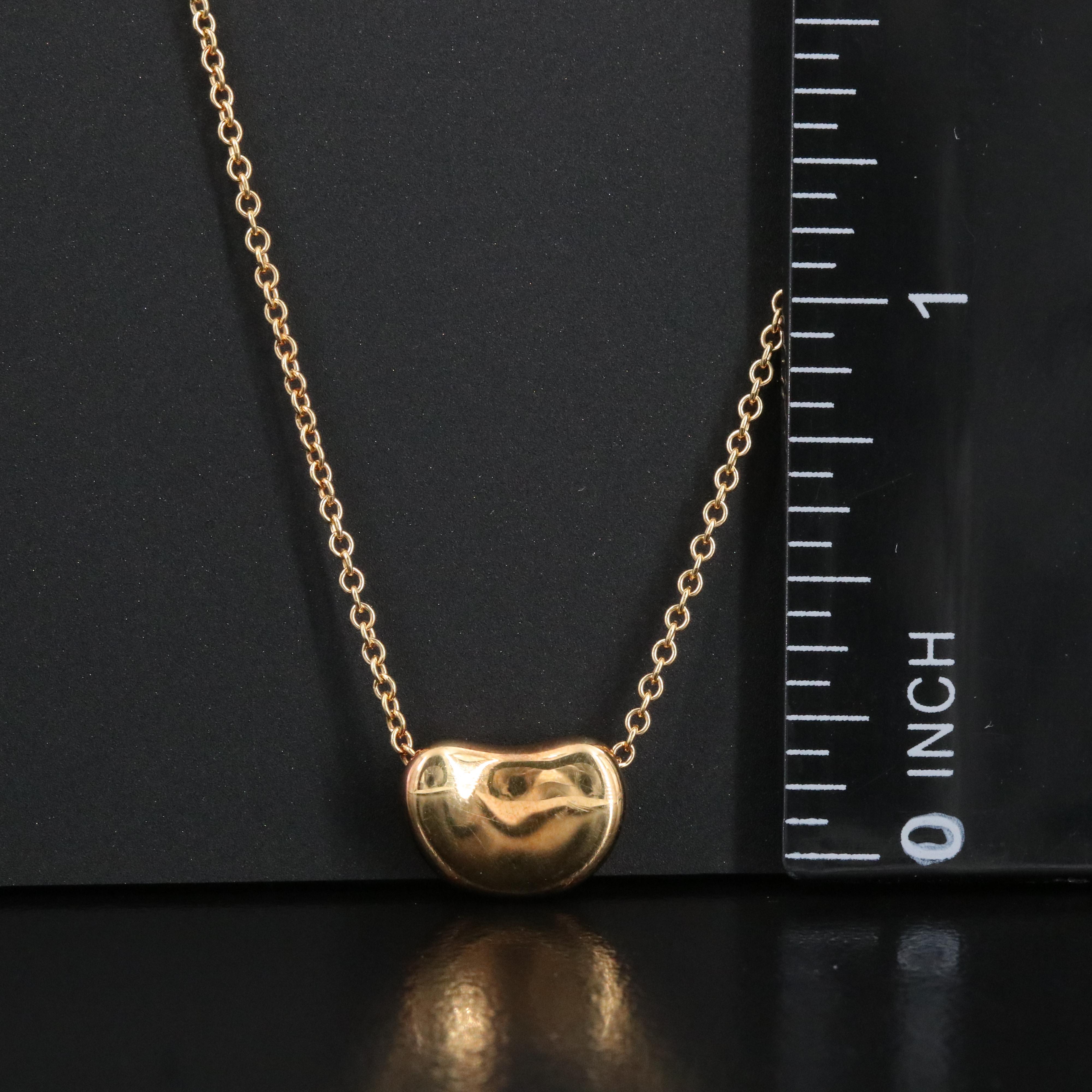Elsa Peretti for Tiffany & Co. Bean Design 18K Necklace
