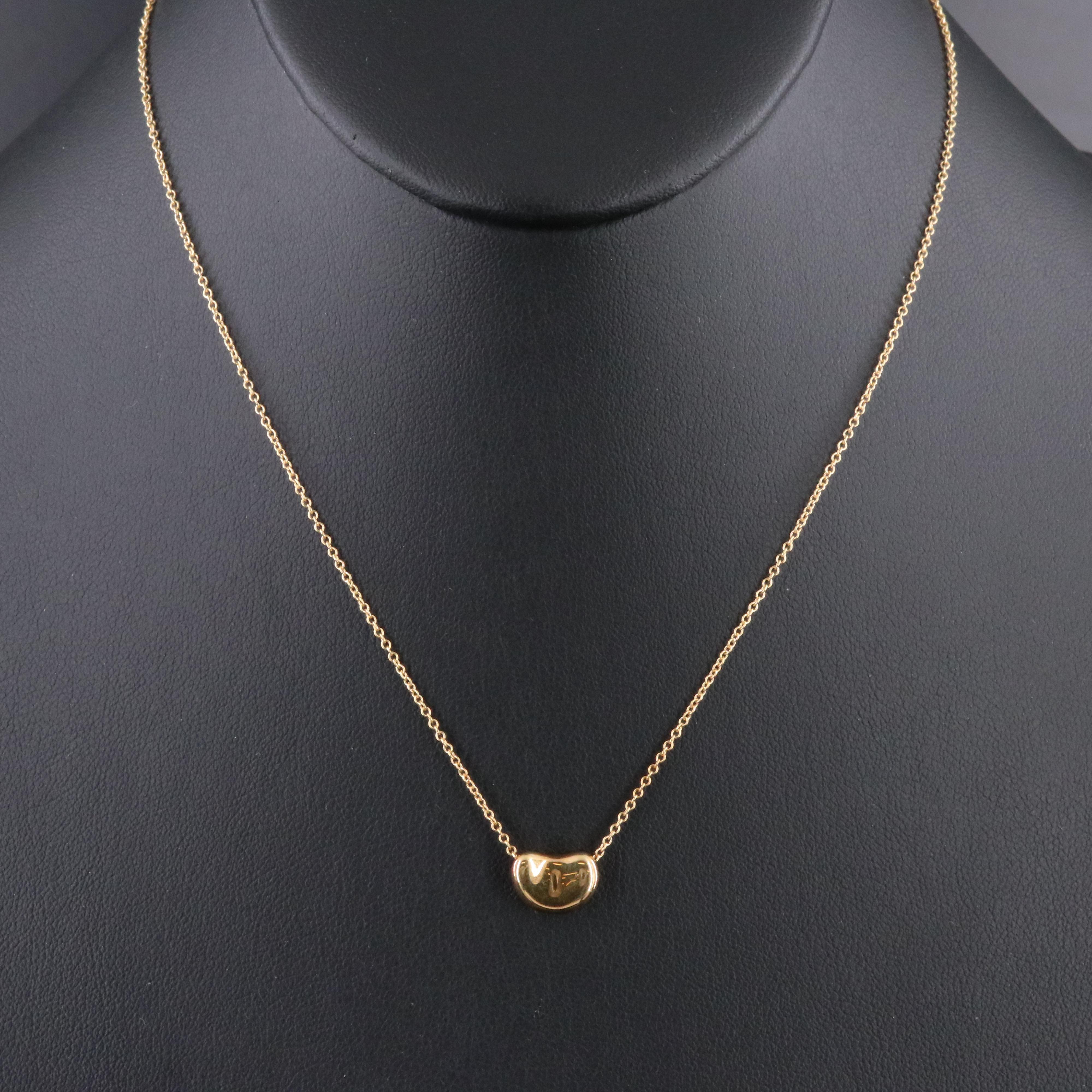 Elsa Peretti for Tiffany & Co. Bean Design 18K Necklace