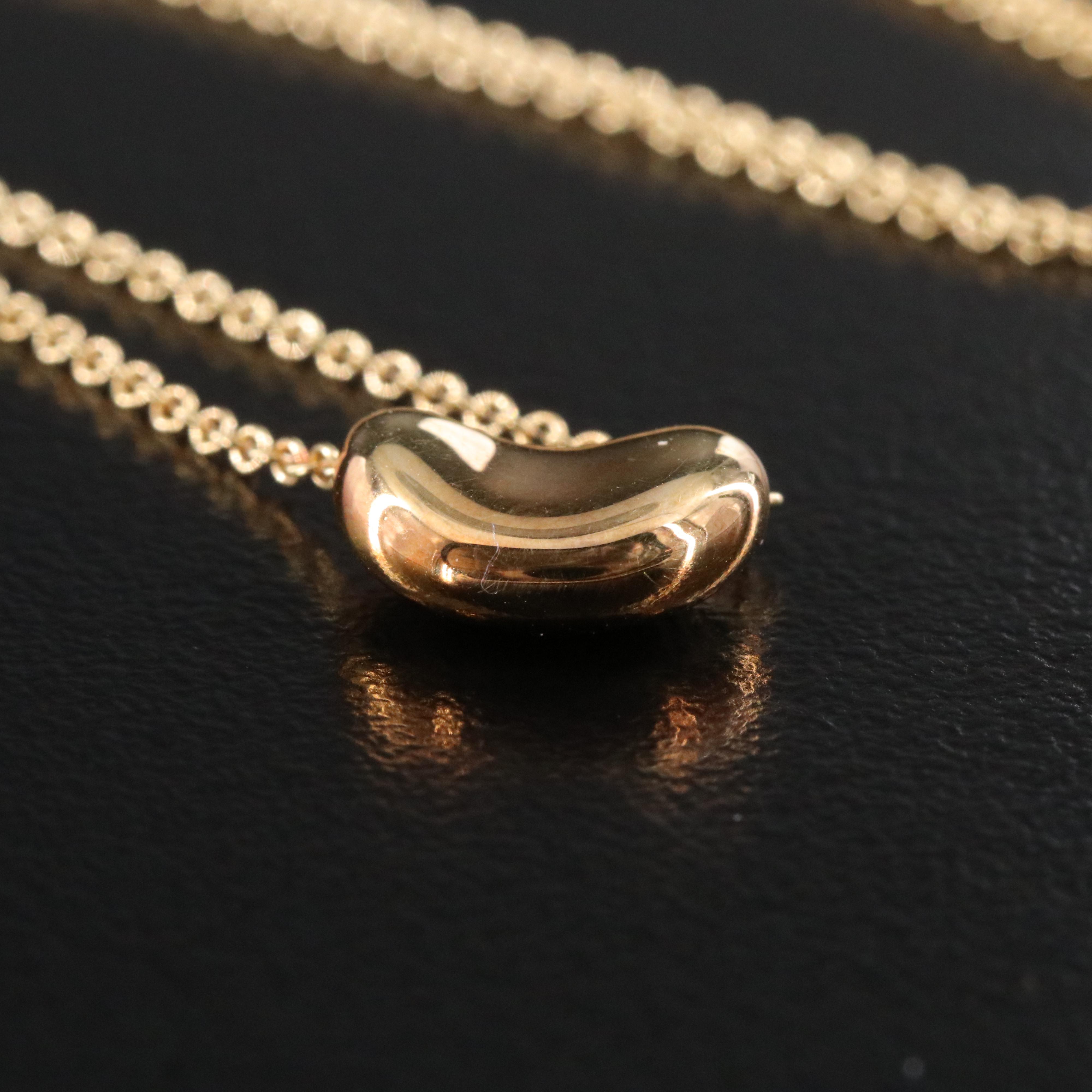 Elsa Peretti for Tiffany & Co. Bean Design 18K Necklace