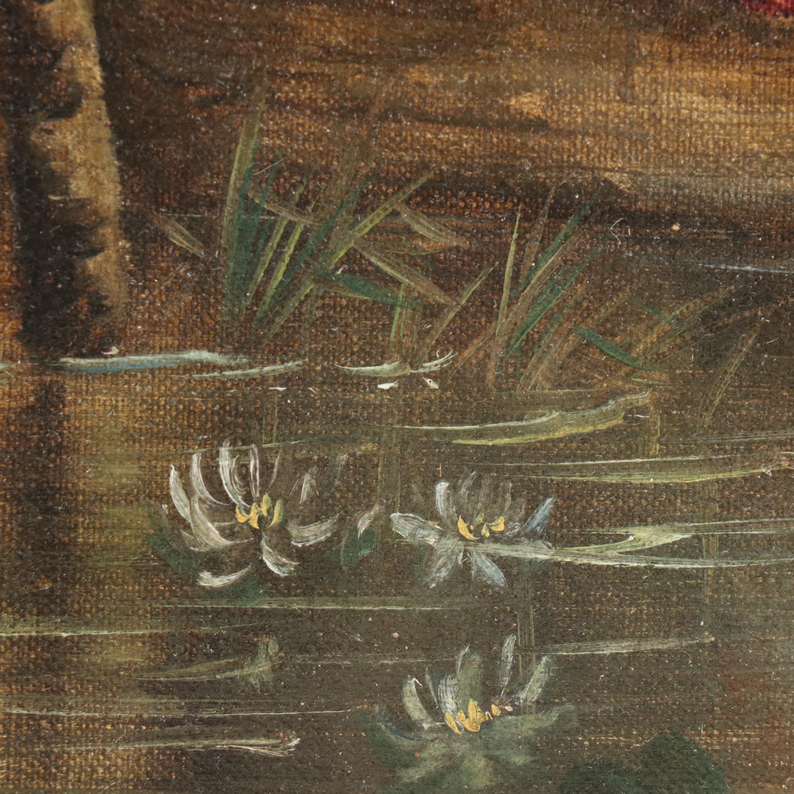 Hauck Oil Painting "Alone" After Heinrich Vosberg