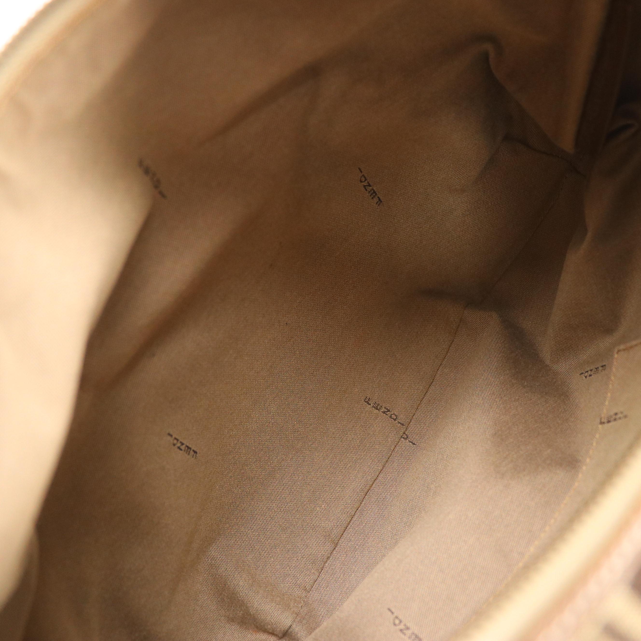 Fendi Chef Pocket Hobo Bag in Brown Zucchino Canvas and Leather Trim