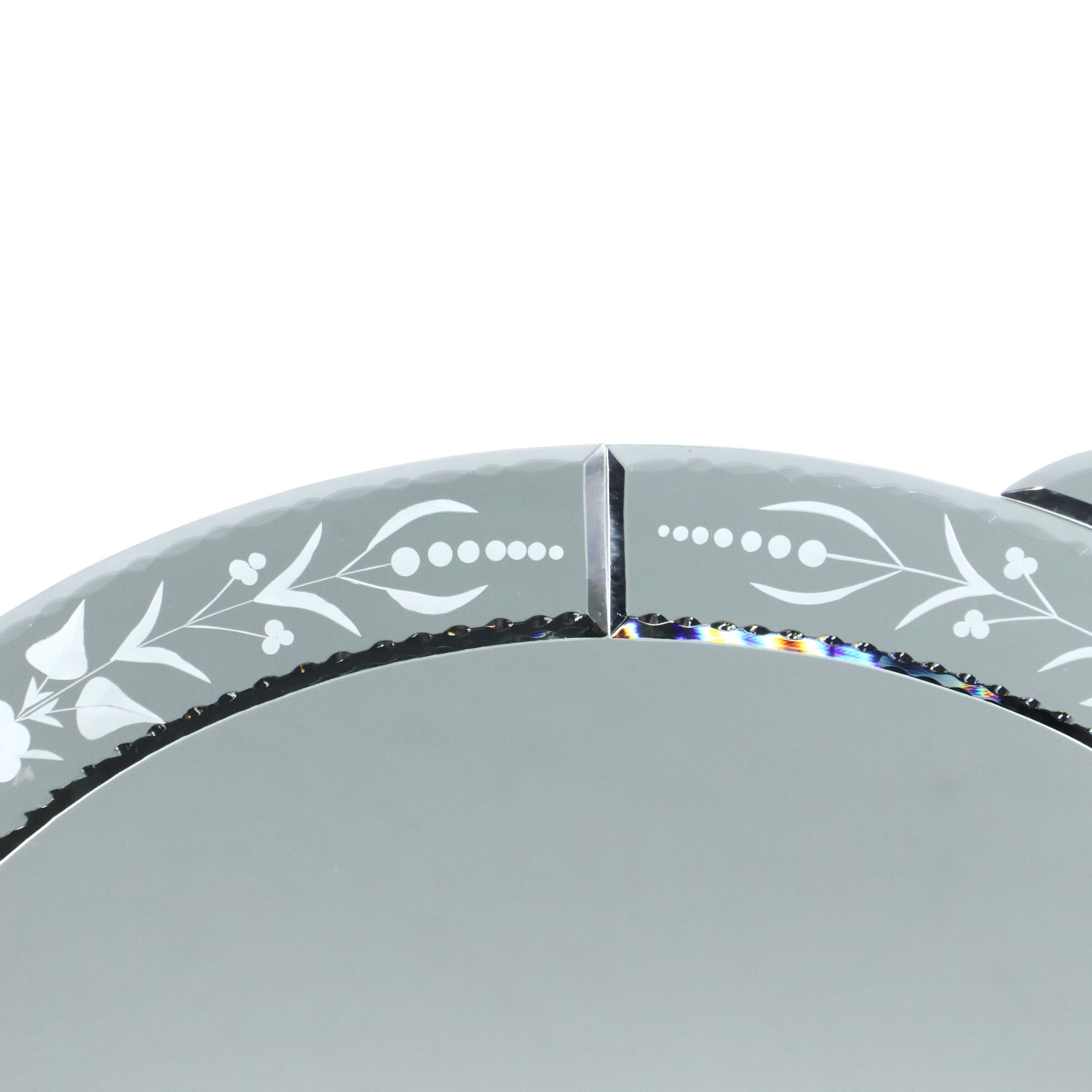 Venetian Style Etched and Beveled Glass Mirror, 20th Century