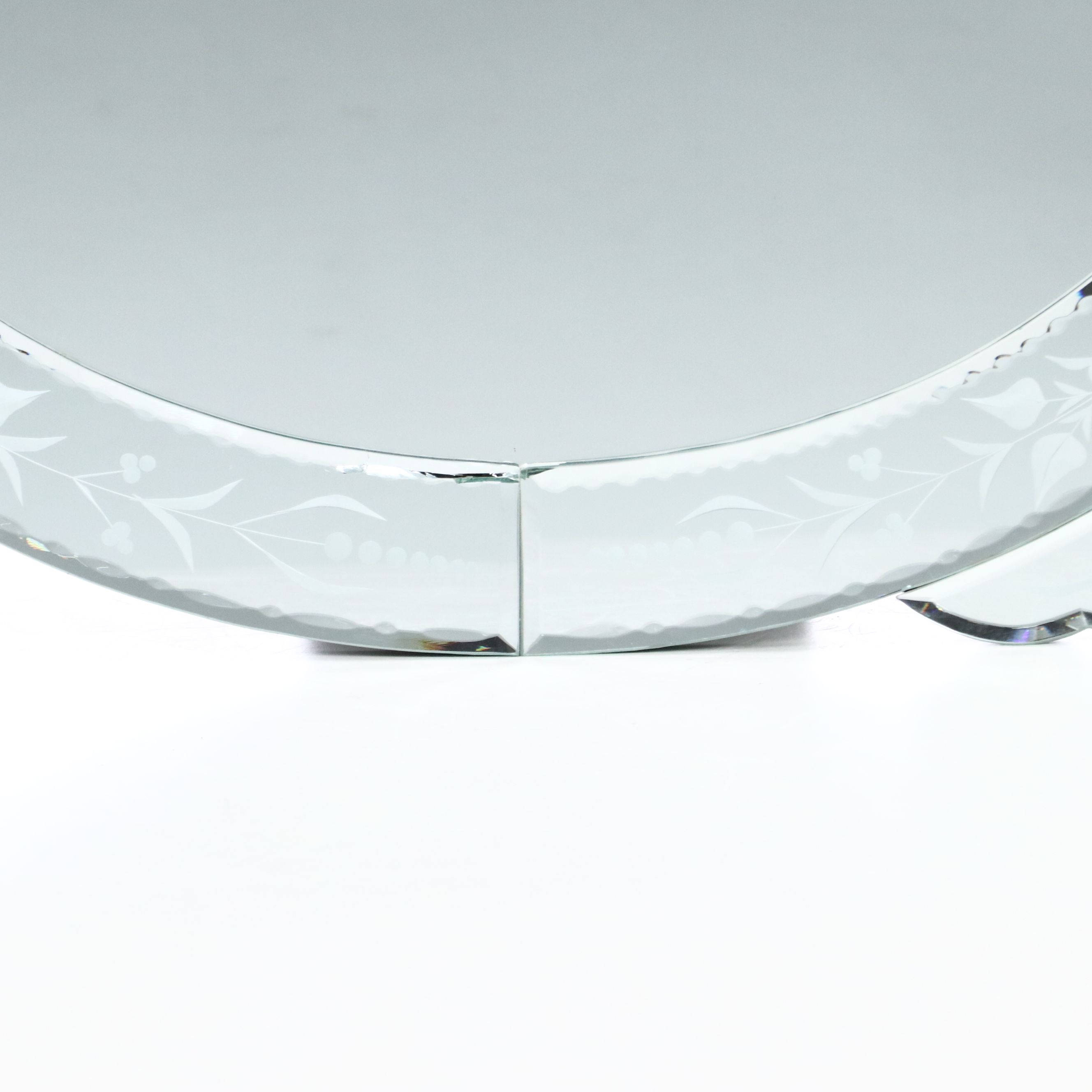 Venetian Style Etched and Beveled Glass Mirror, 20th Century