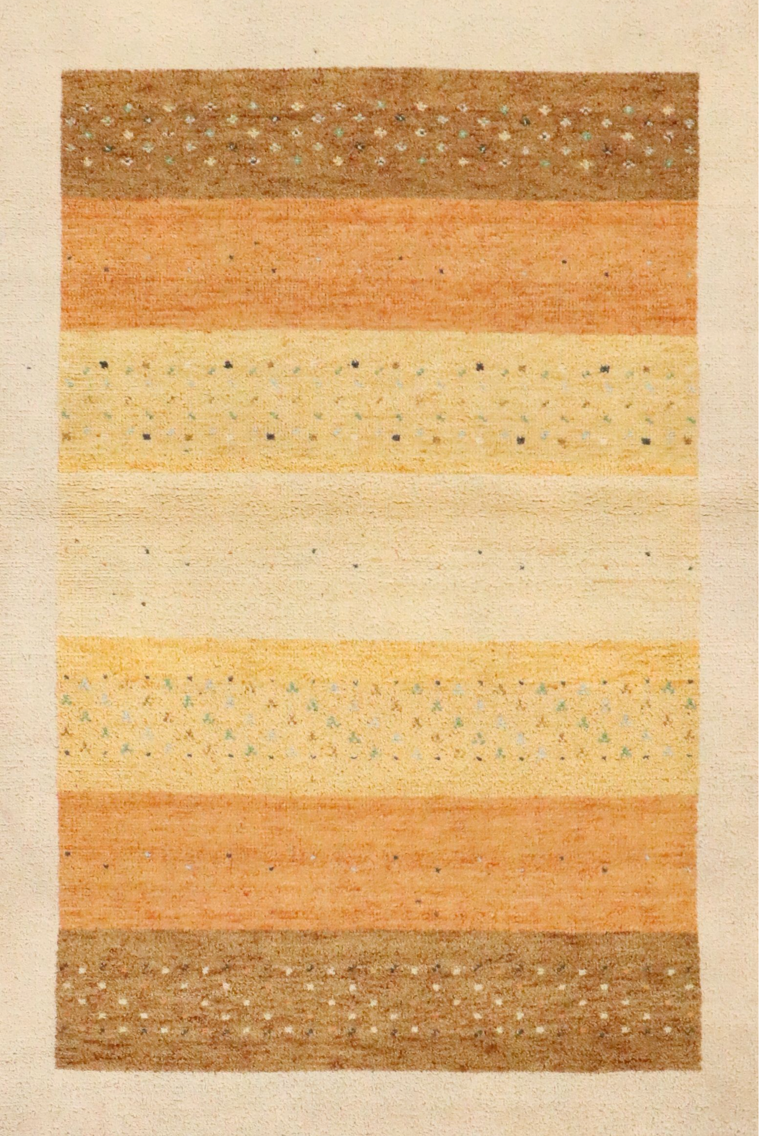 4' x 5'9 Hand-Knotted Indo-Persian Gabbeh Area Rug