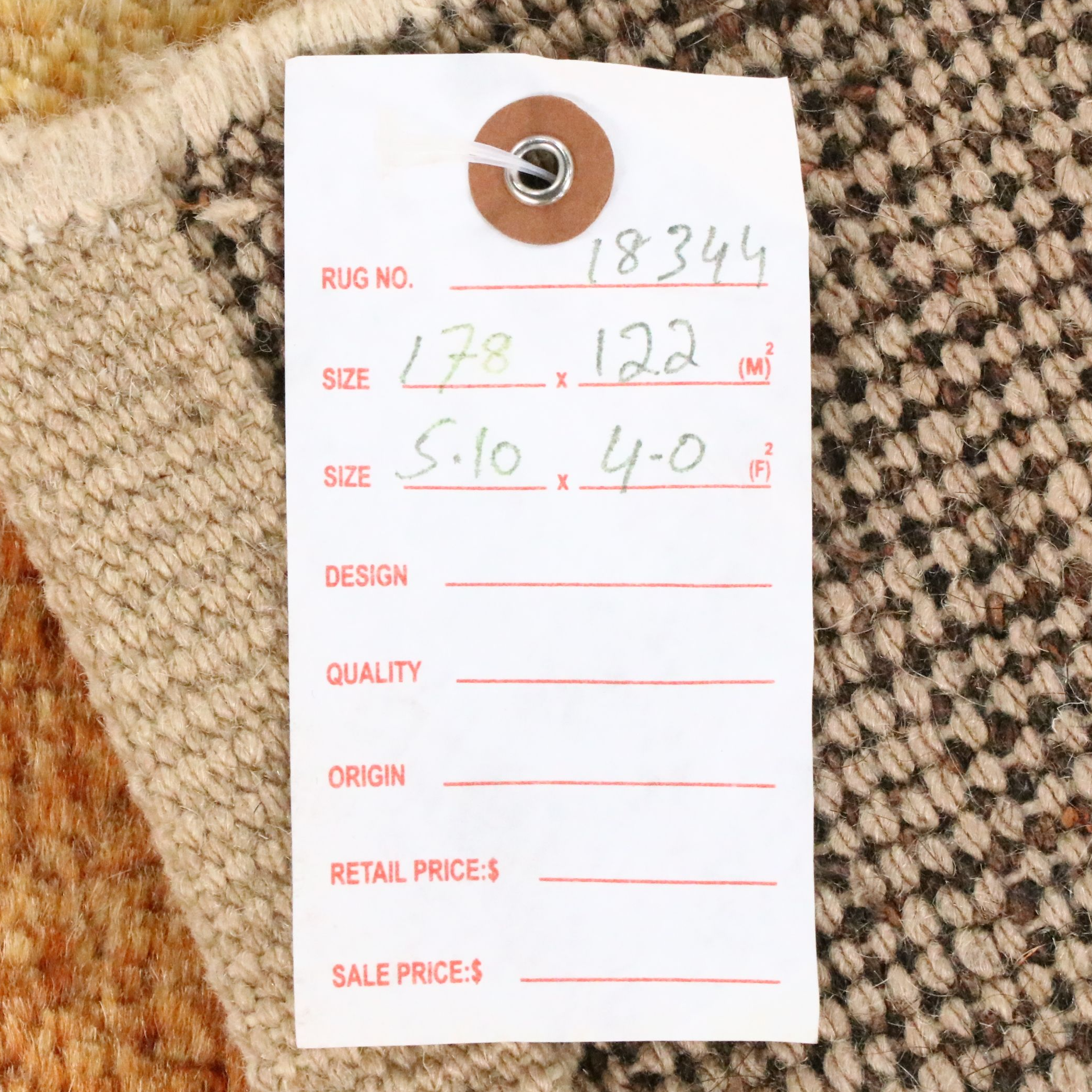 4' x 5'9 Hand-Knotted Indo-Persian Gabbeh Area Rug