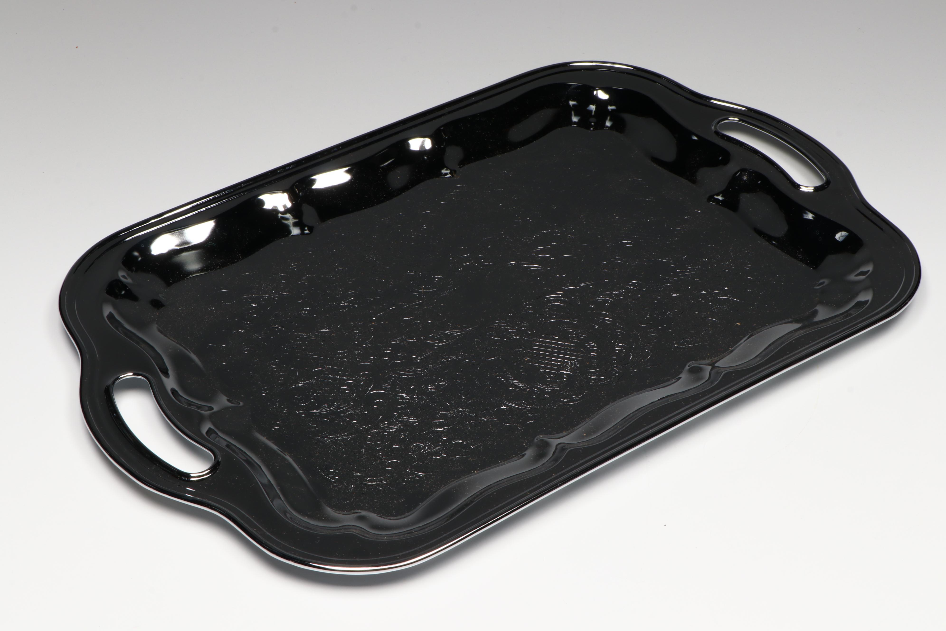 United Chromium of New York Art Deco Cocktail Glasses with Shaker and Tray