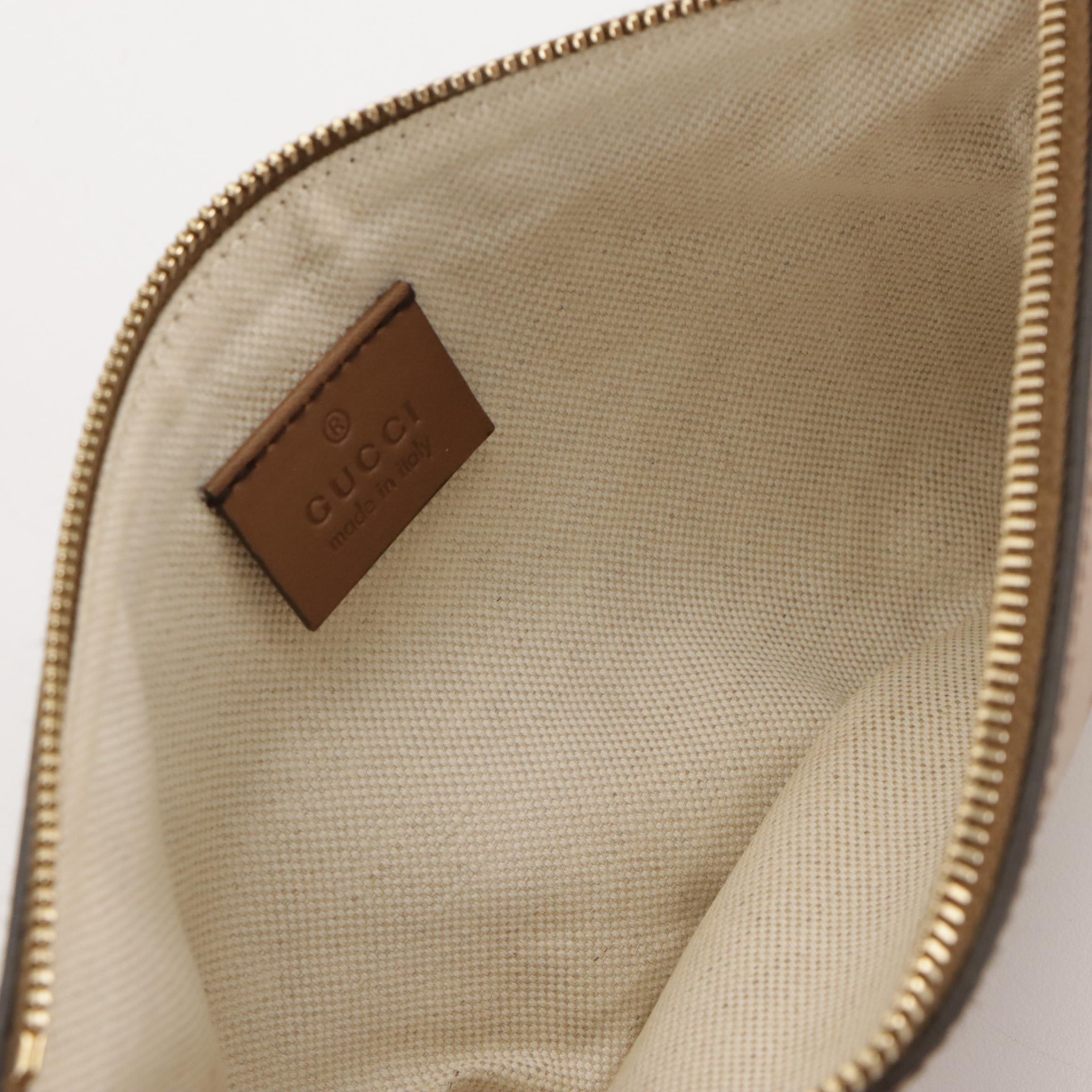 Gucci Craft Tote in GG Canvas and Mocha Brown Calfskin Leather