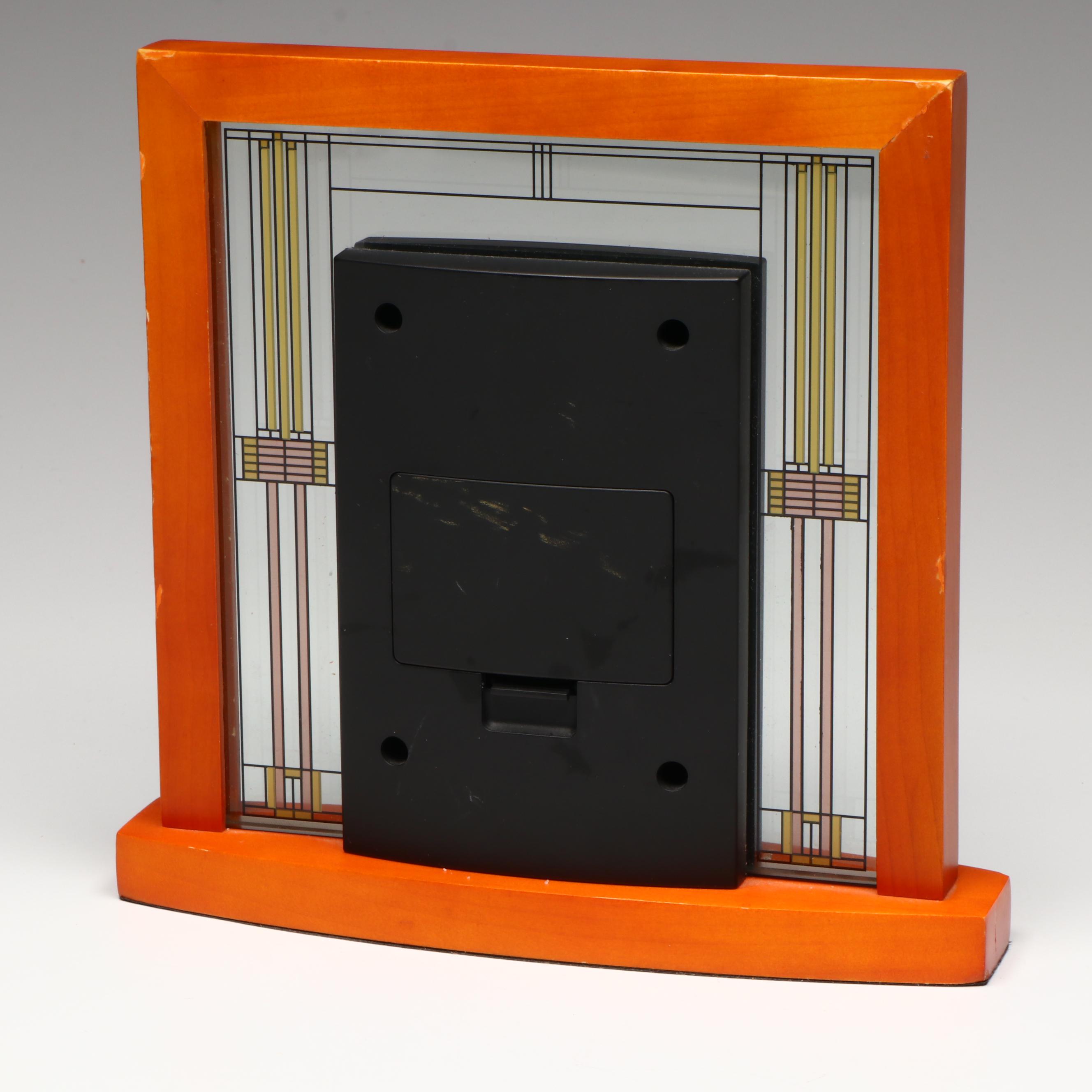 MCM Style Frank Lloyd Wright for Bulova Desk Clock